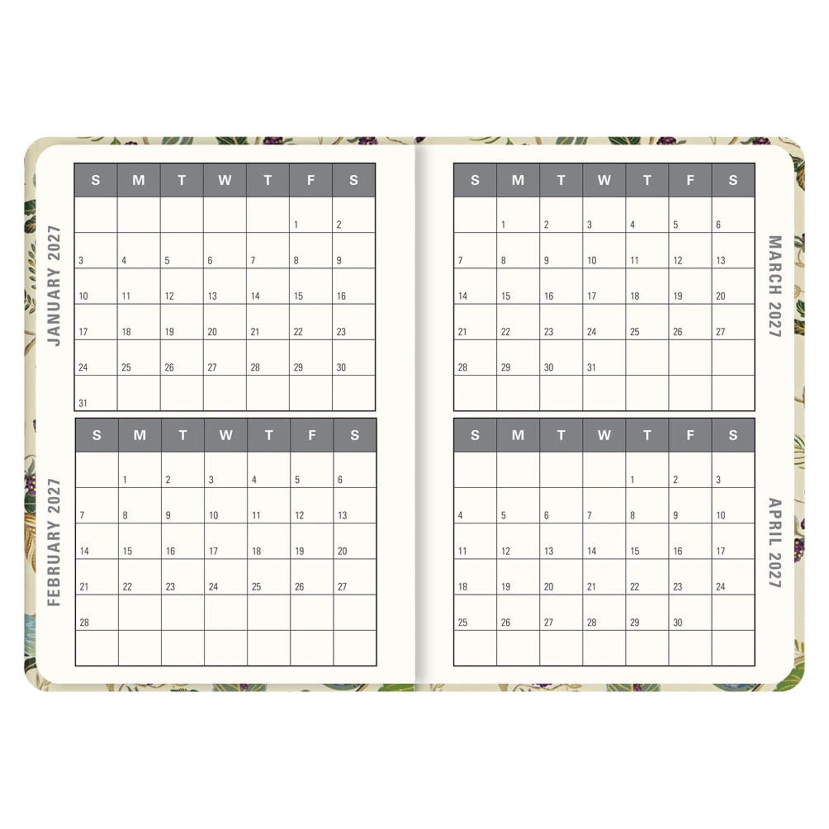 Birds and Berries Compact diary 16-mnds 2027
