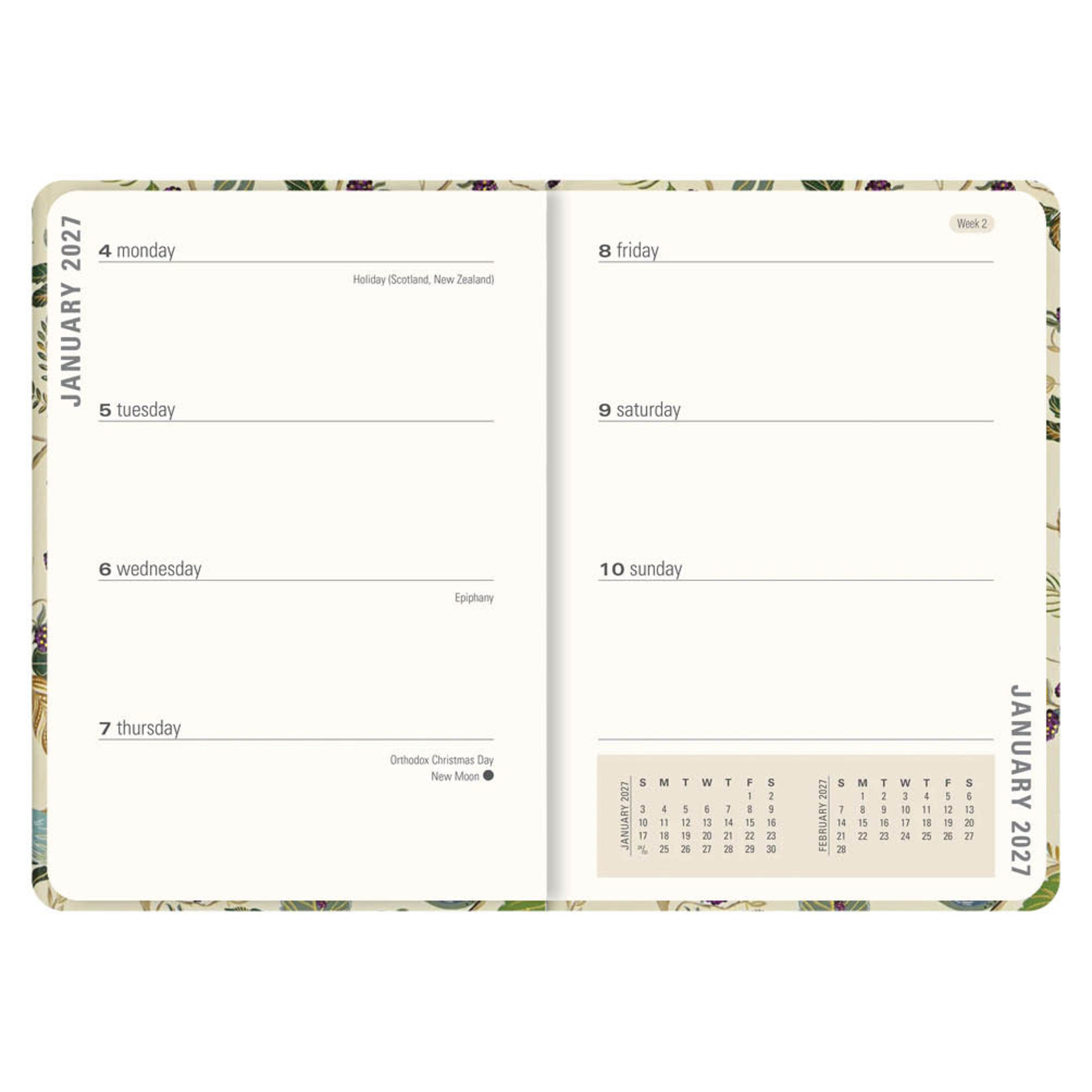 Birds and Berries Compact diary 16-mnds 2027