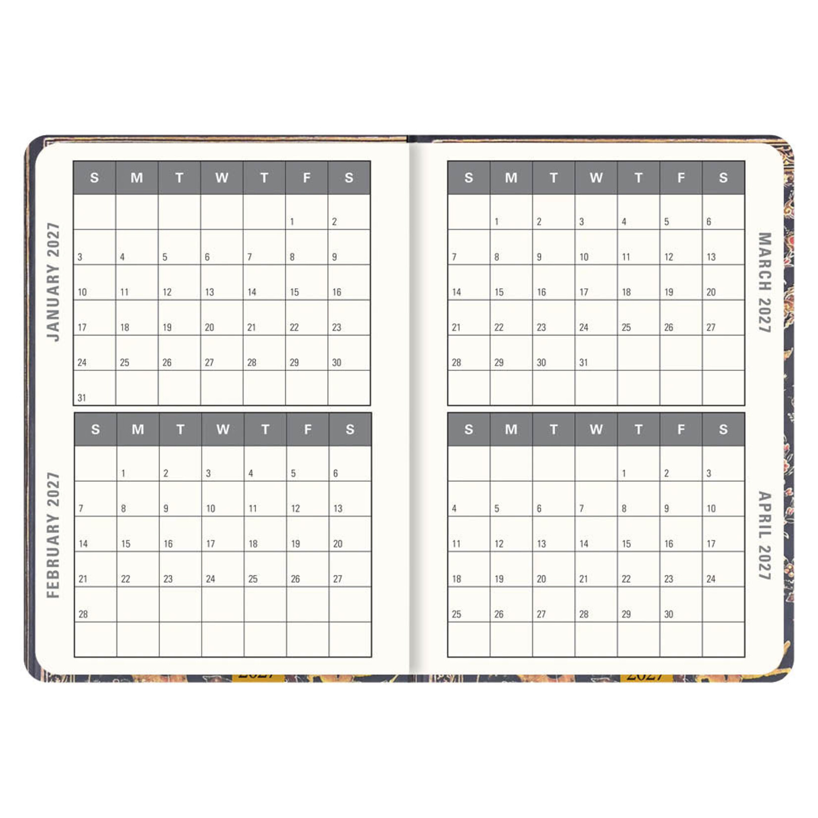 Persian Grove Compact diary 16-mnds 2027