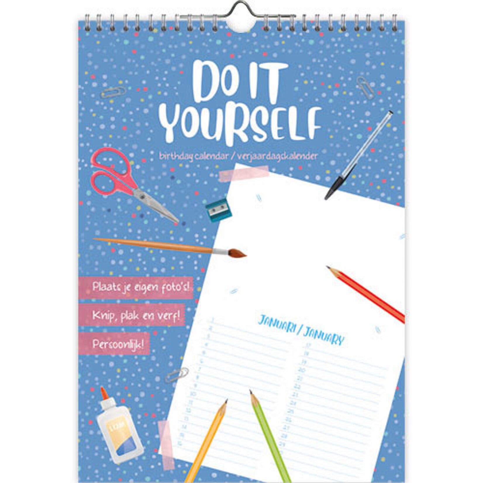 Do it Yourself A4 verjaardagskalender
