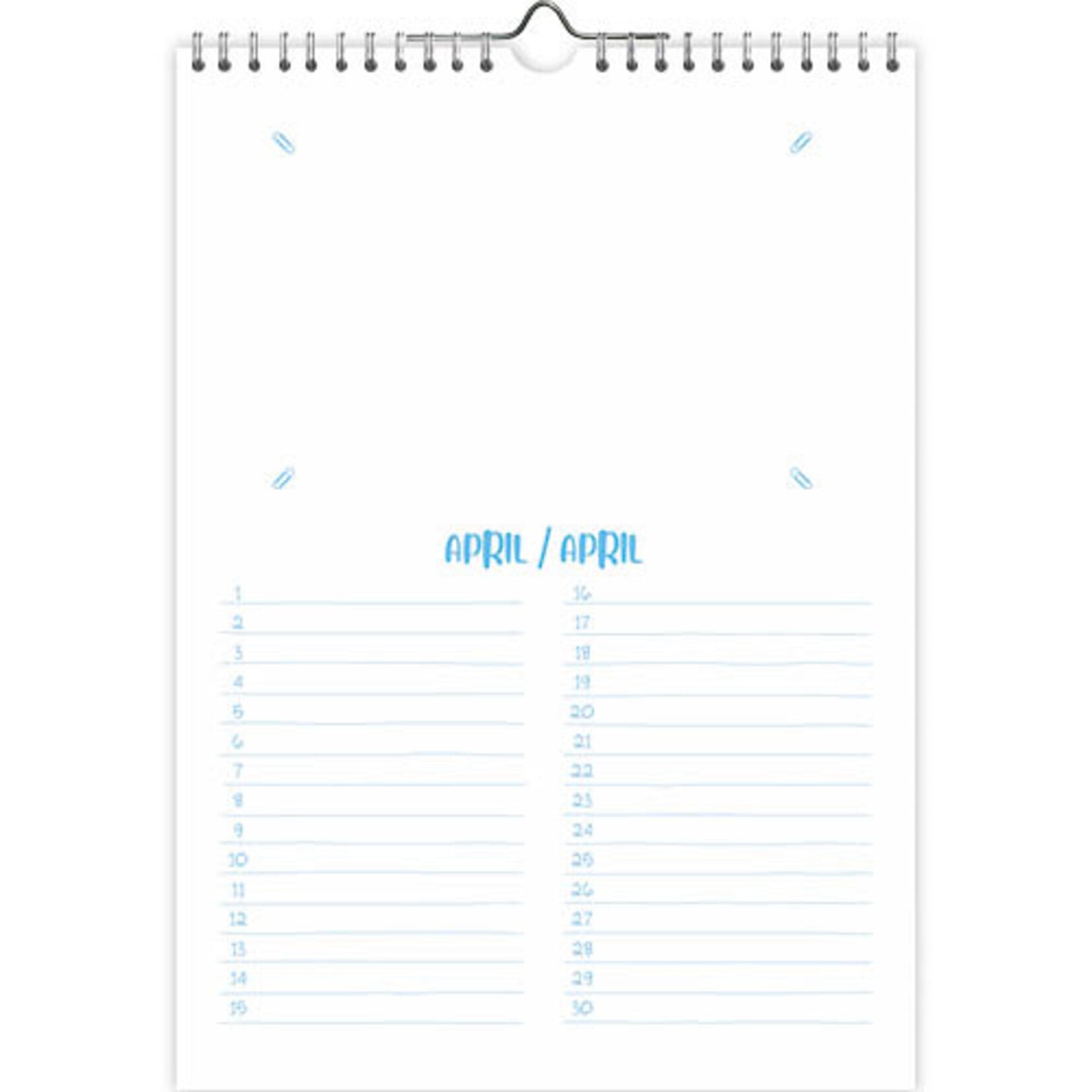 Do it Yourself A4 verjaardagskalender