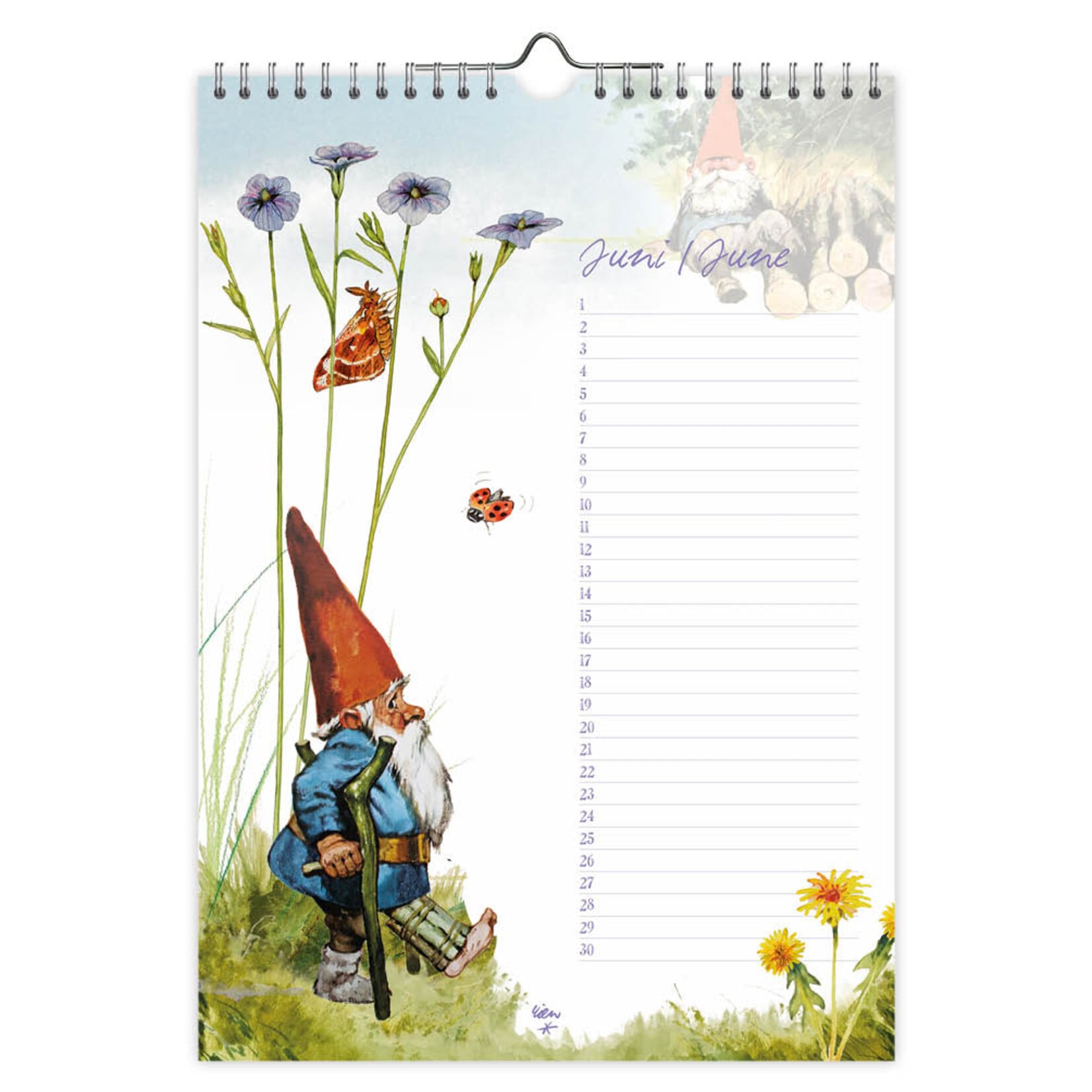 Rien Poortvliet kabouter verjaardagskalender A4