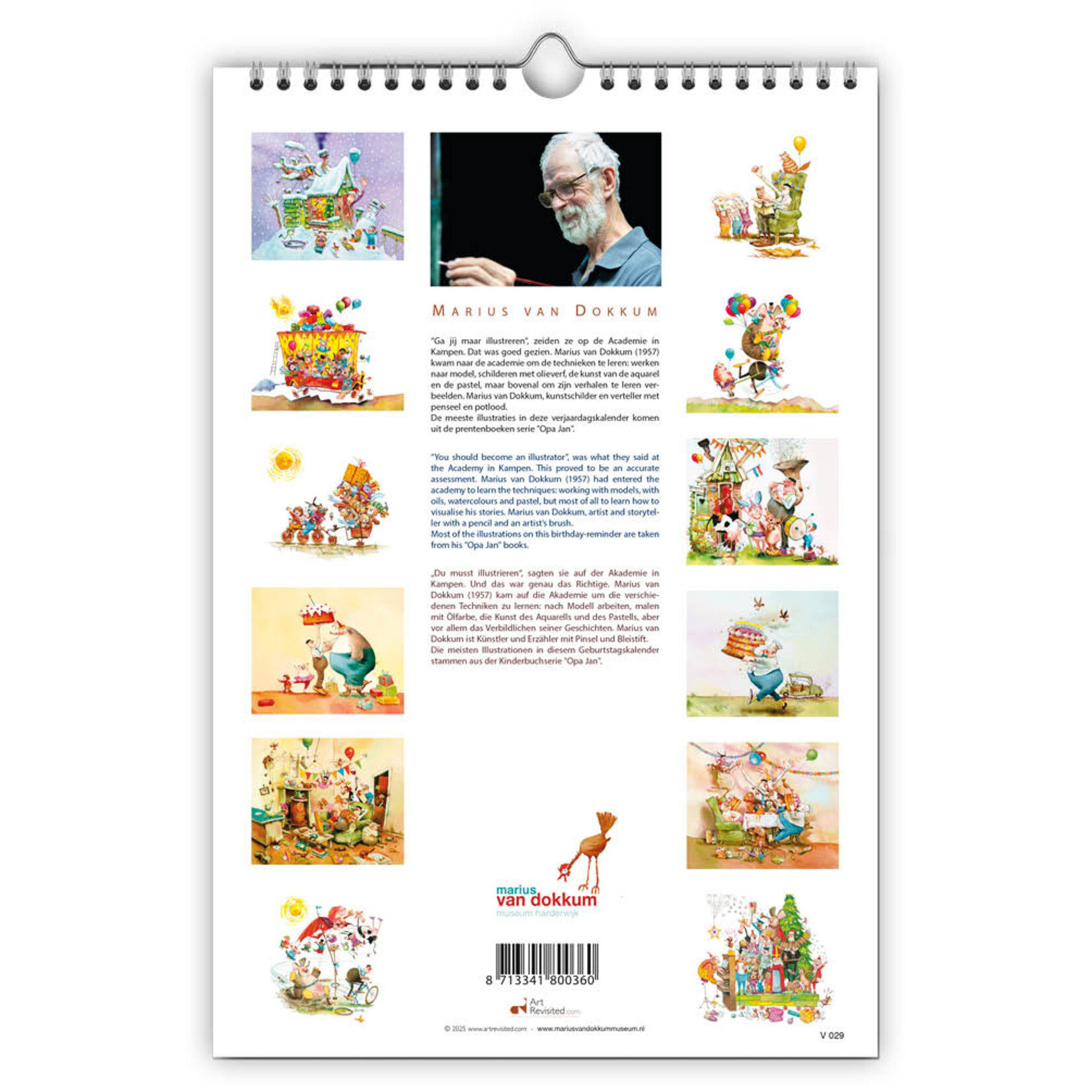 Marius van Dokkum Opa Jan verjaardagskalender A4
