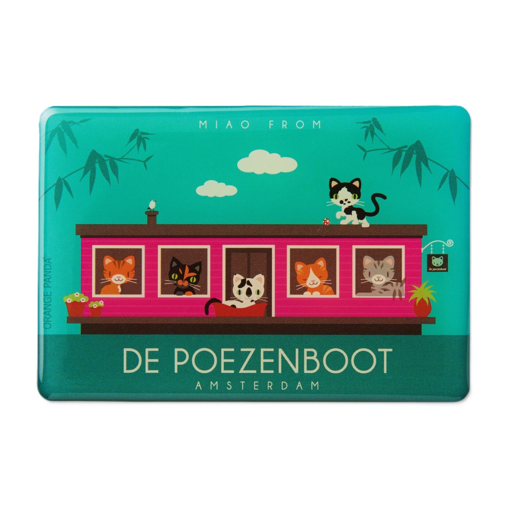 Magneet - De poezenboot Amsterdam