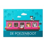 Orange Panda A6 postcard Amsterdam the Cat boat