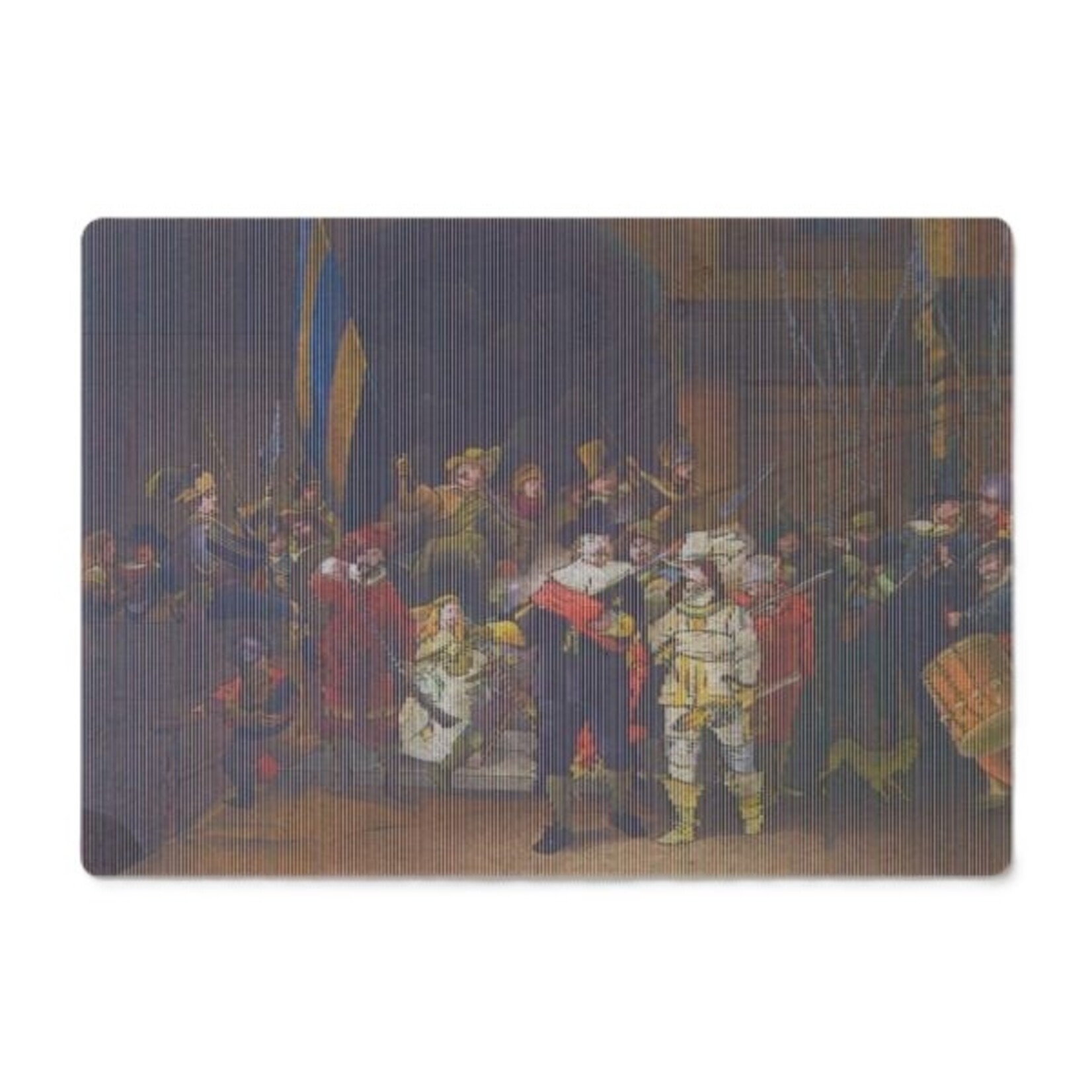 Orange Panda lenticular magnet 3d after The Night Watch by Rembrandt van Rijn