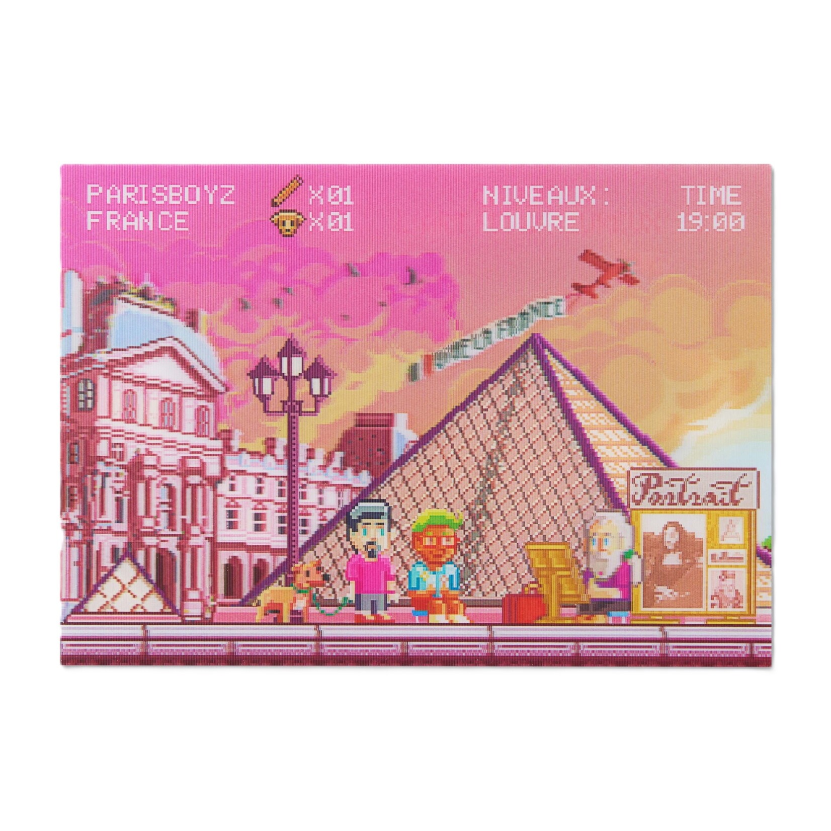 A6 lenticular postcard 3d museum the Louvre