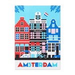 A6 postcard Amsterdam Canal Houses Keizersgracht