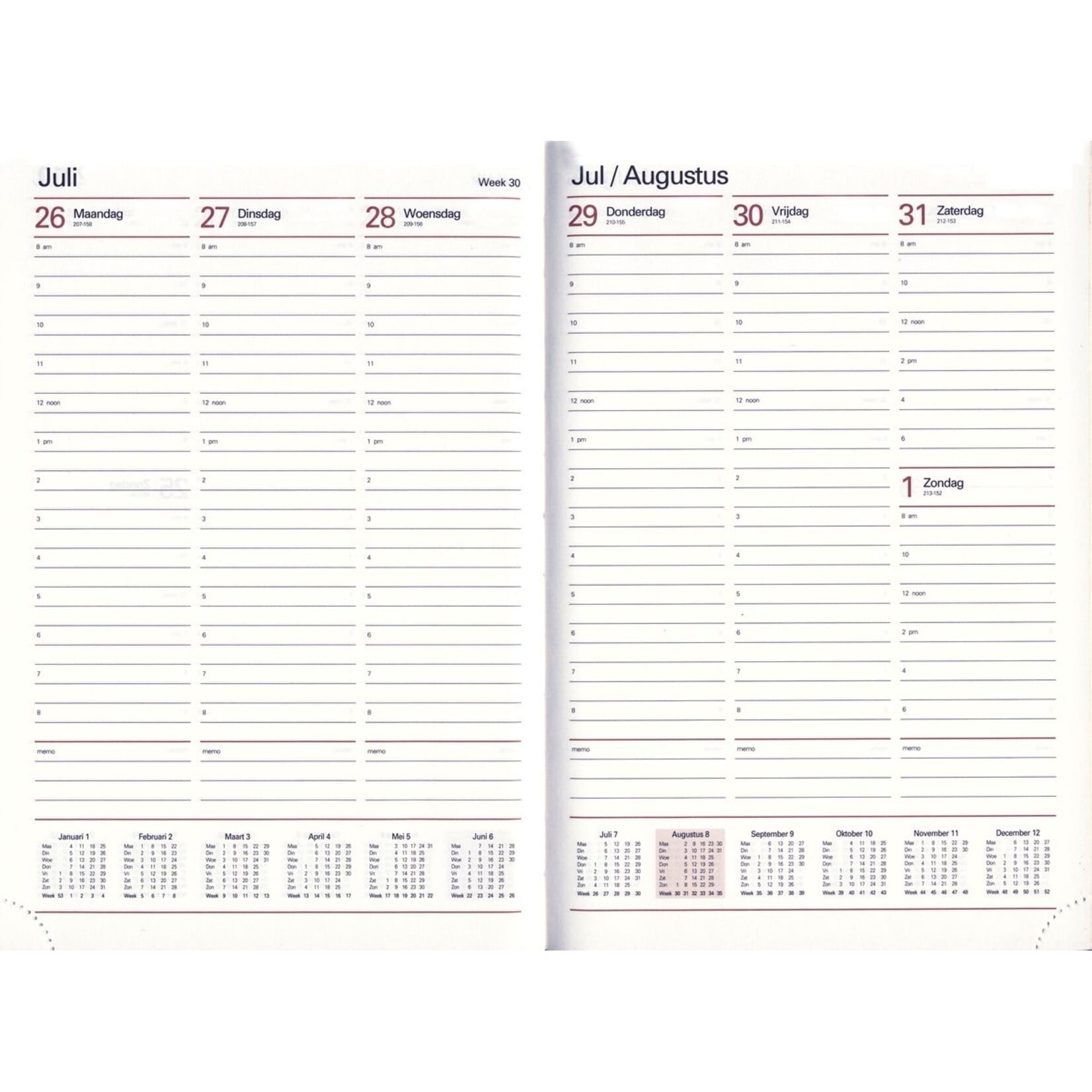 Combi agenda A5 week 2026-2027