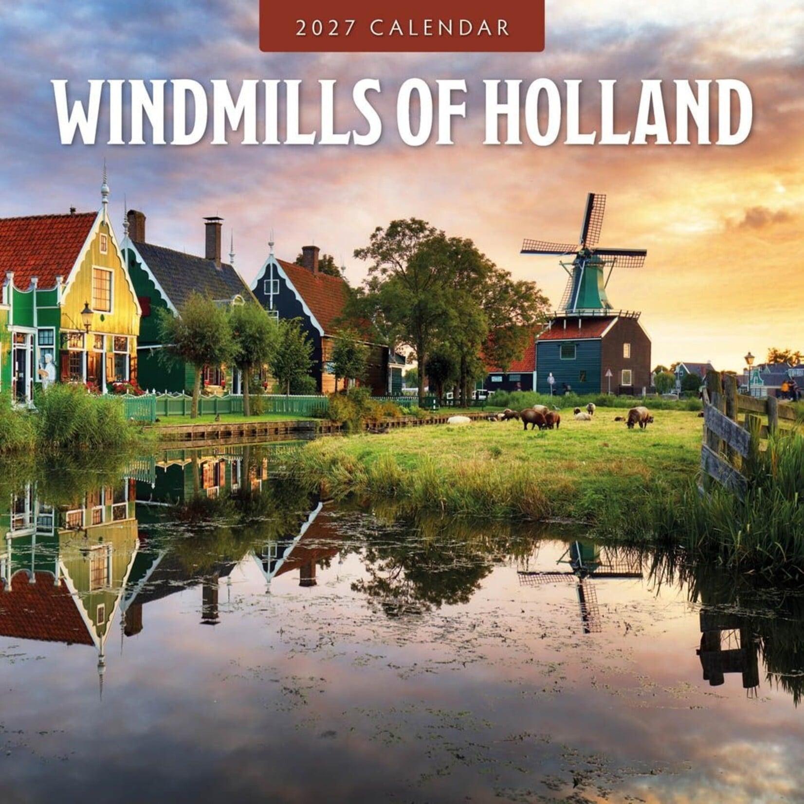 Red Robin Wall Kalender 2027 - Windmills of Holland