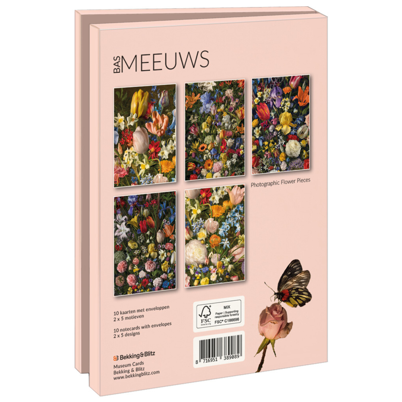 Kaartenmapje met env, groot: Photographic Flower Pieces, Bas Meeuws