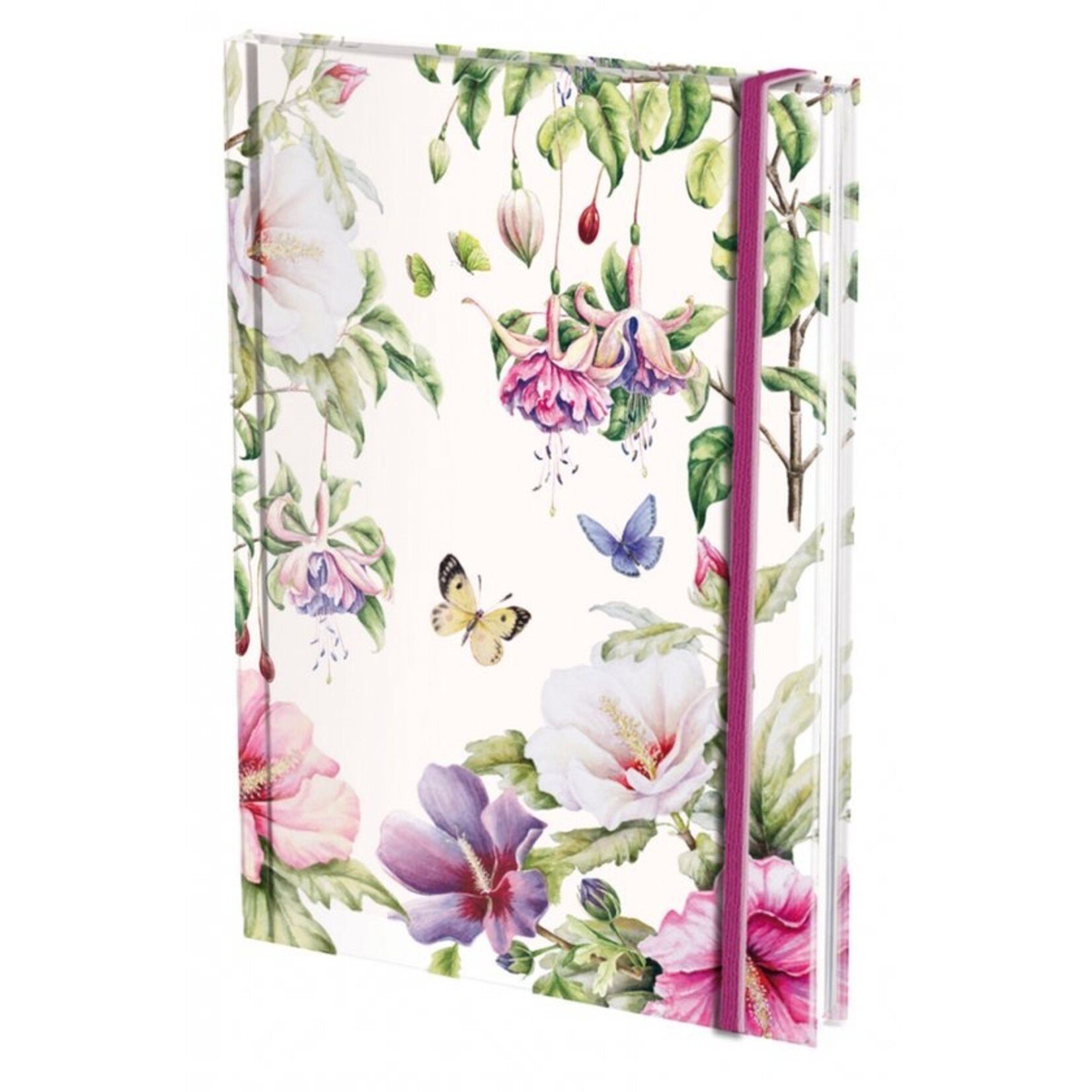 Adresboek A6, harde kaft: Hibiscus, Janneke Brinkman-Salentijn