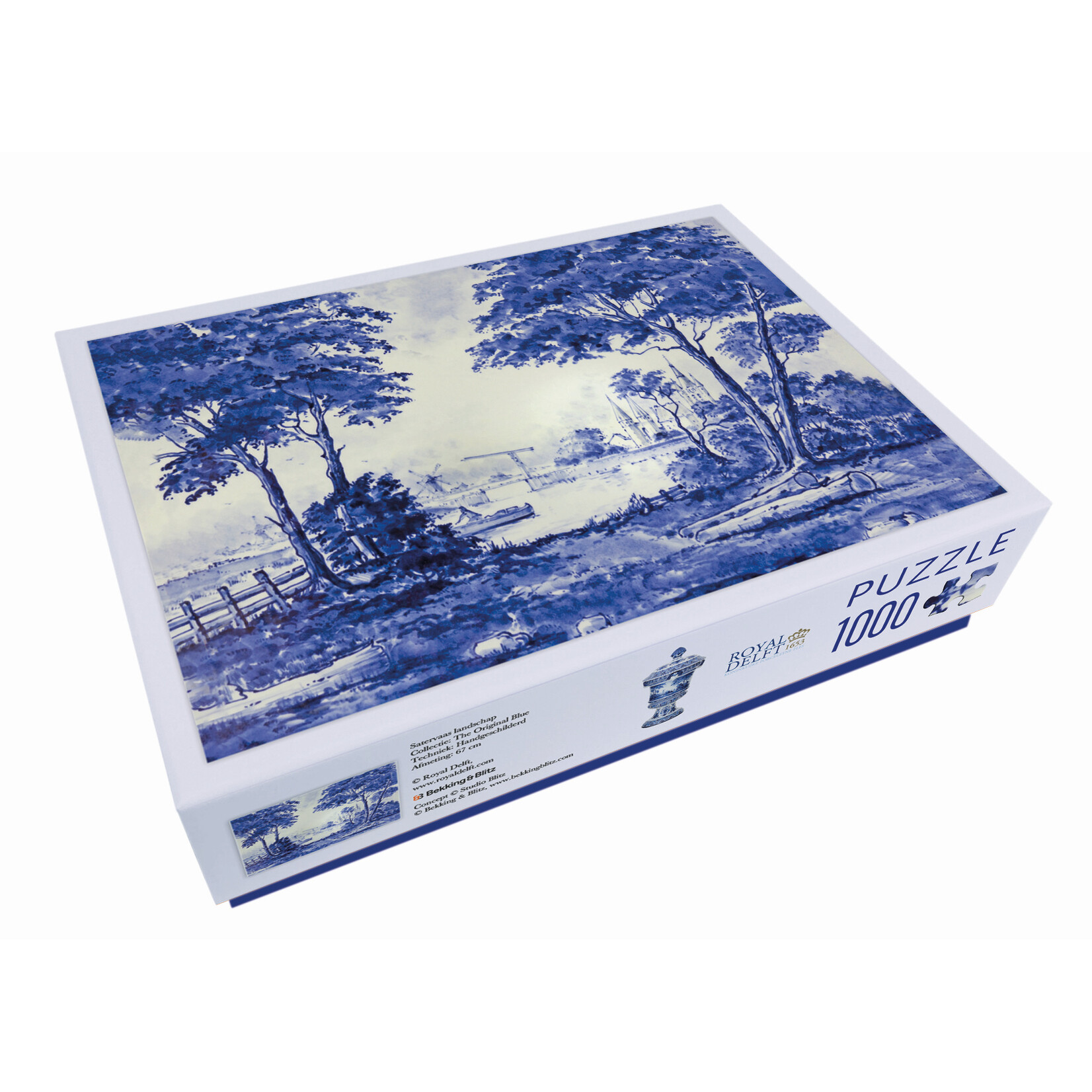 Puzzel (1.000 stukjes): Satervaas Landschap, Royal Delft
