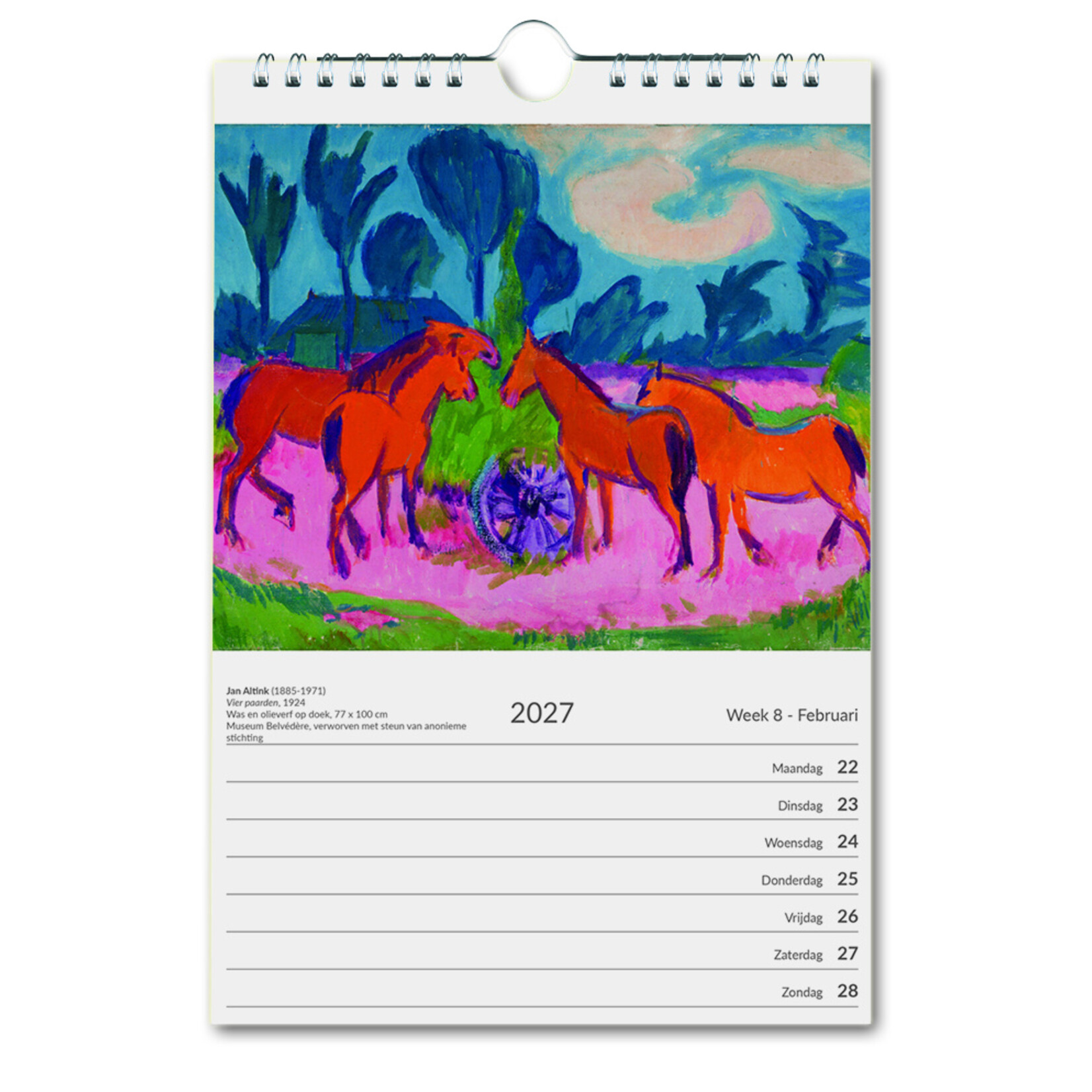 Kunst weekkalender 2027