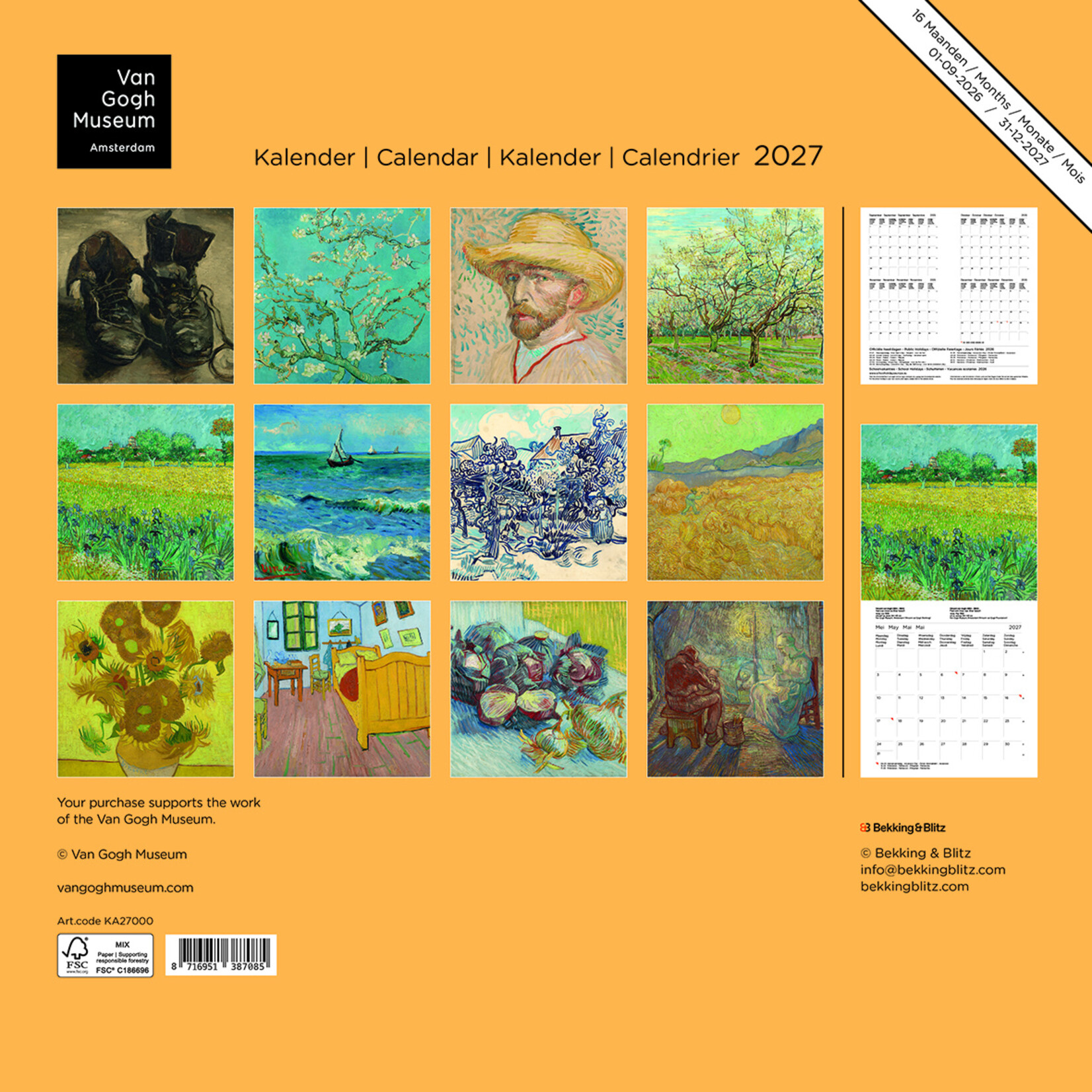 Van Gogh maandkalender 2027