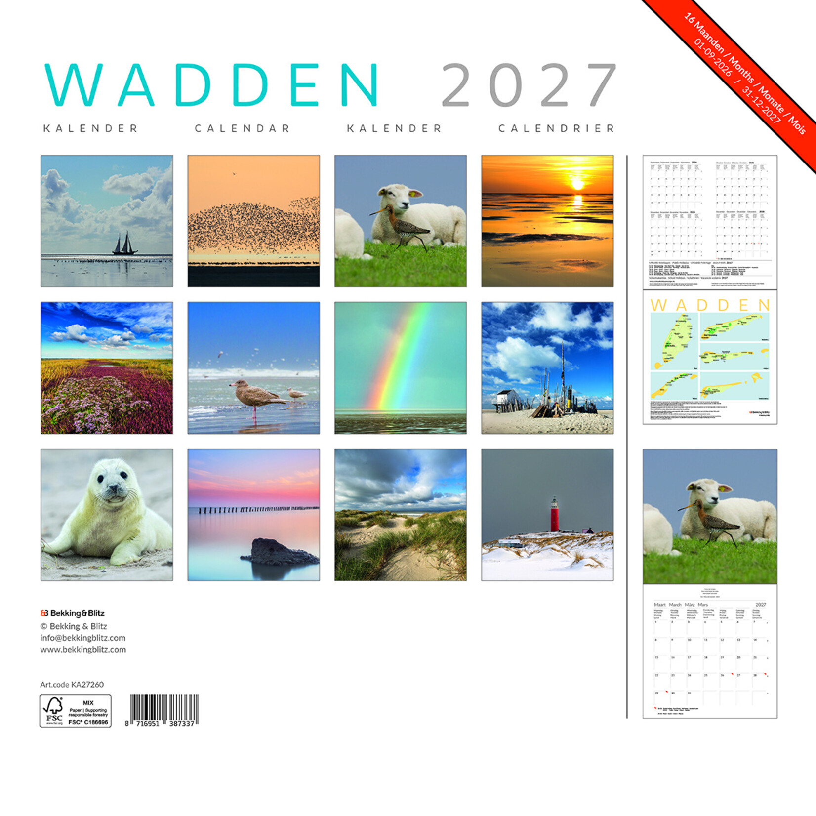 Wadden maandkalender 2027