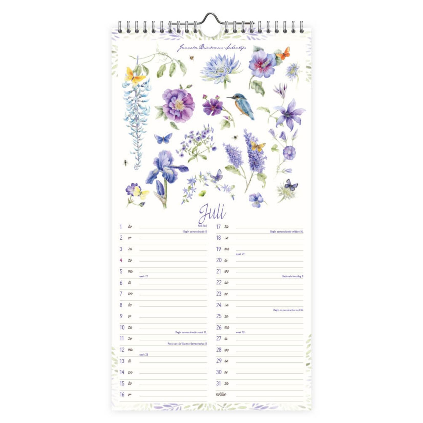 Janneke Brinkman kalender Blauwe Bloemen 2027