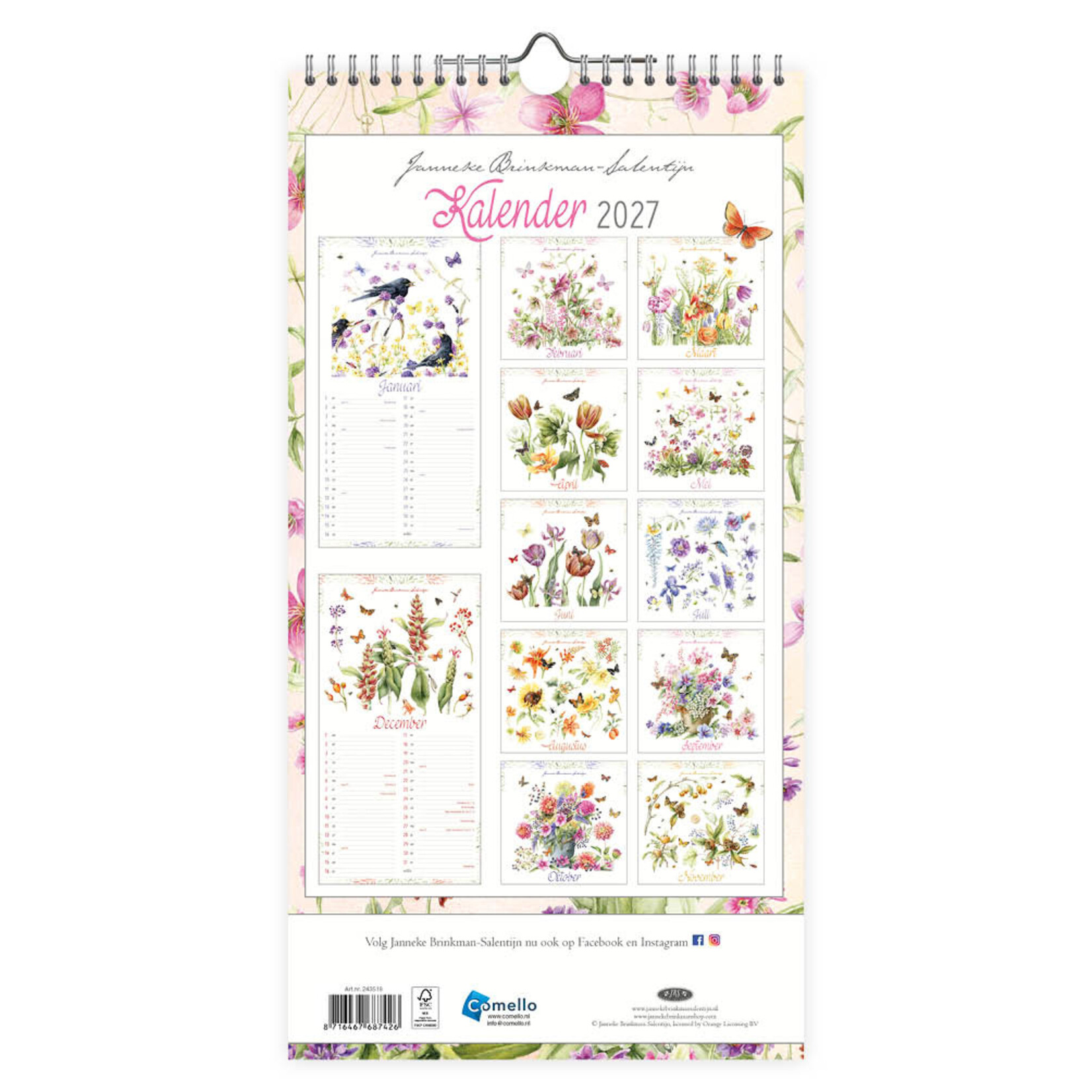 Janneke Brinkman kalender Clematis en Primula 2027