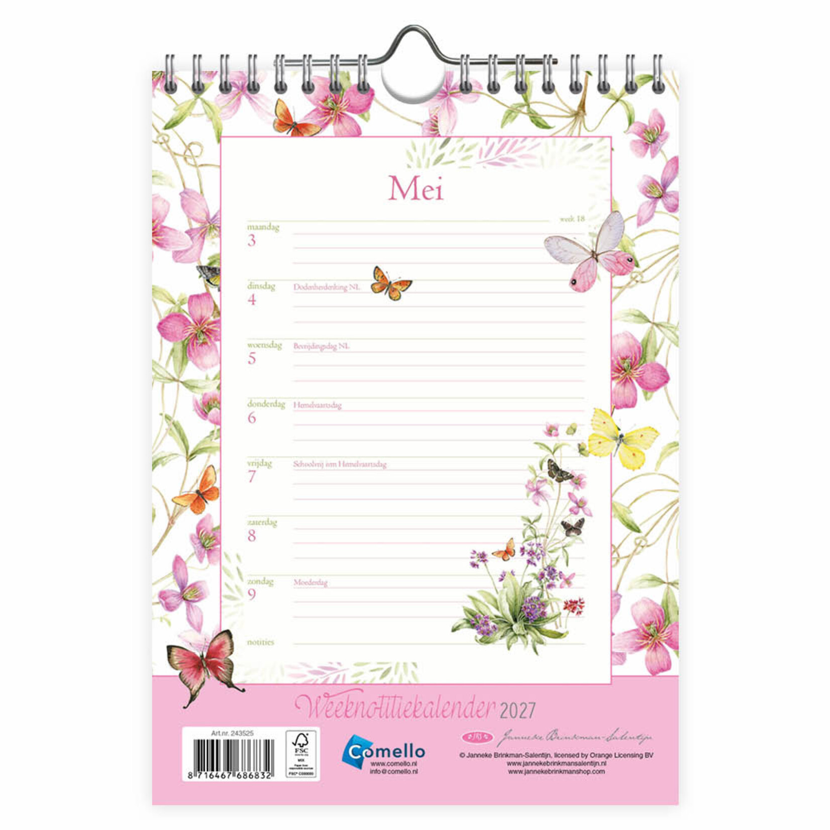 Janneke Brinkman WEEKnotitiekalender Clematis 2027