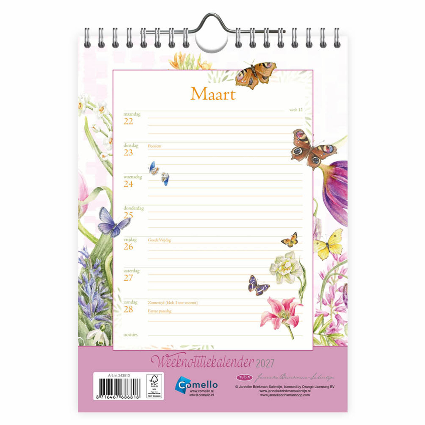 Janneke Brinkman WEEKnotitiekalender Tulpen 2027
