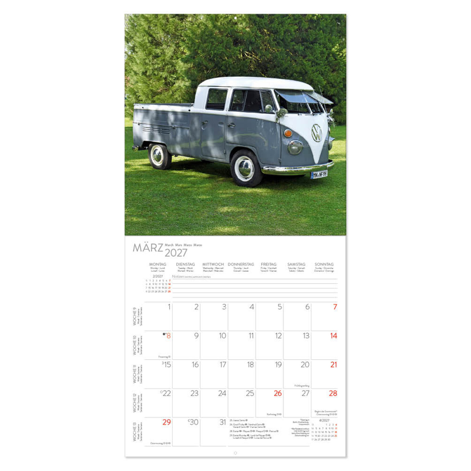 VW Bus kalender 2027