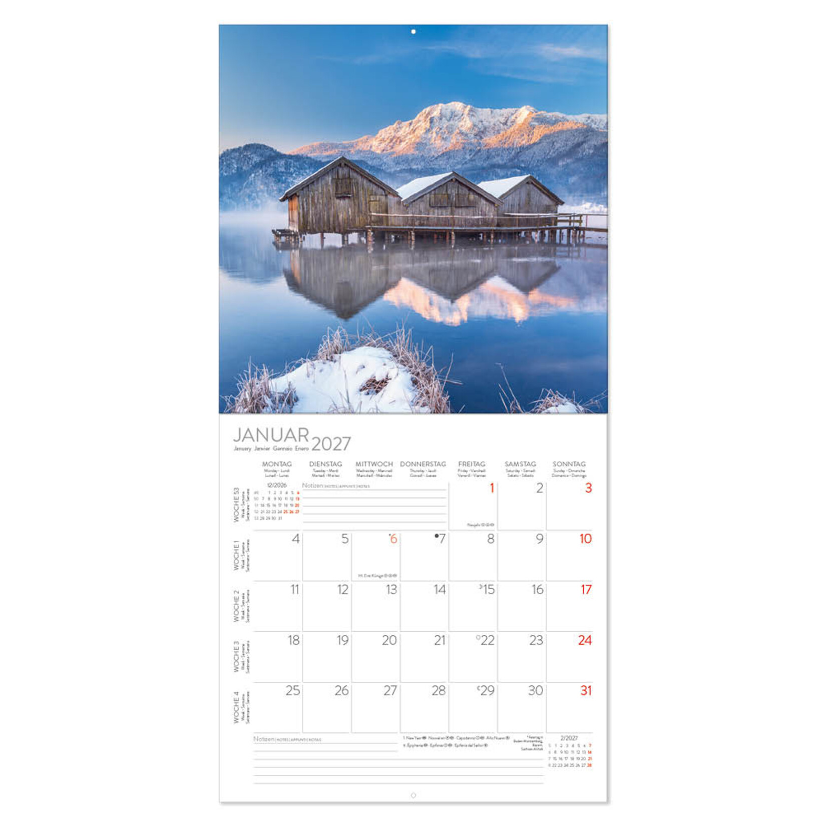 Alpen kalender 2027 30x30