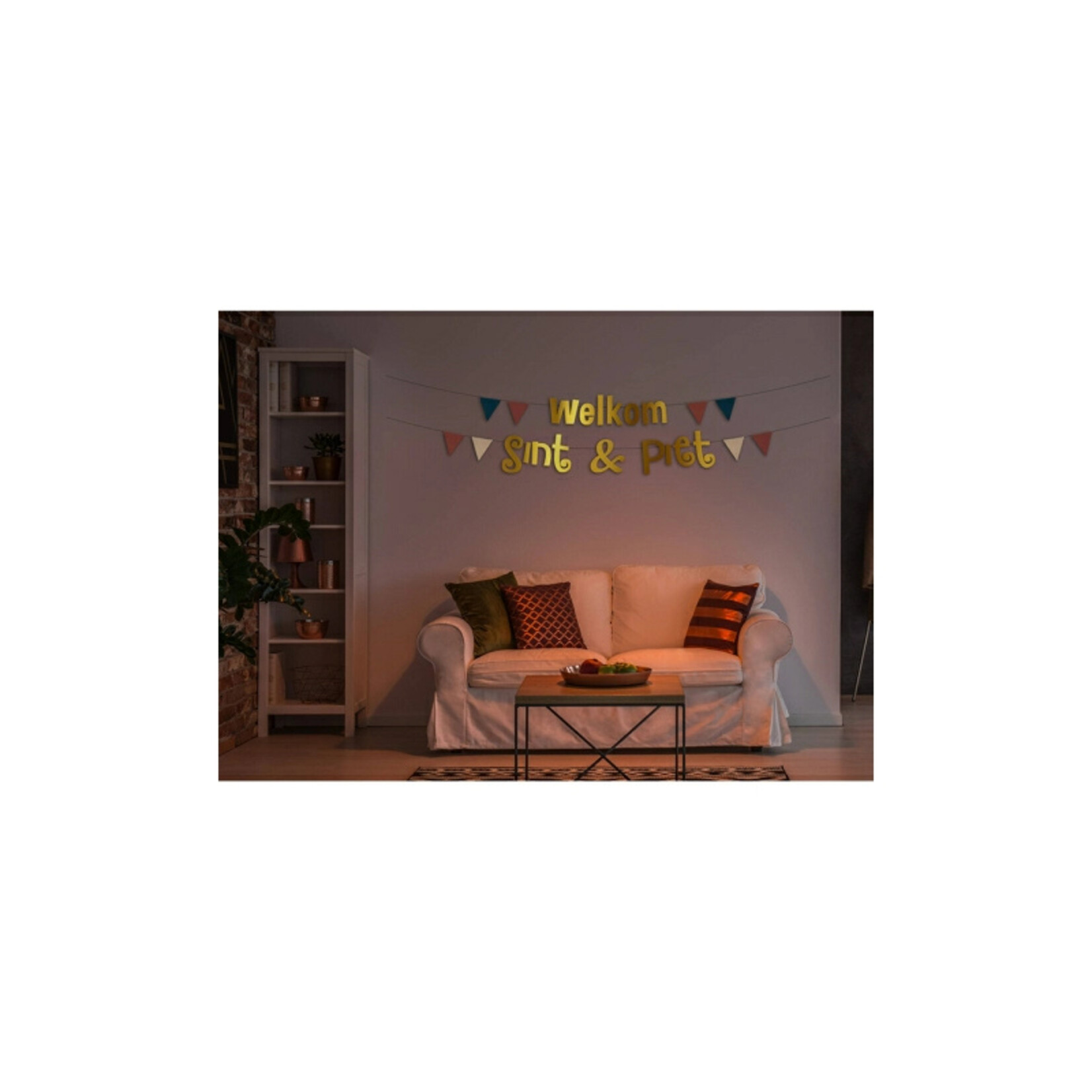 Letterslinger Sint en Piet 2x1,5m