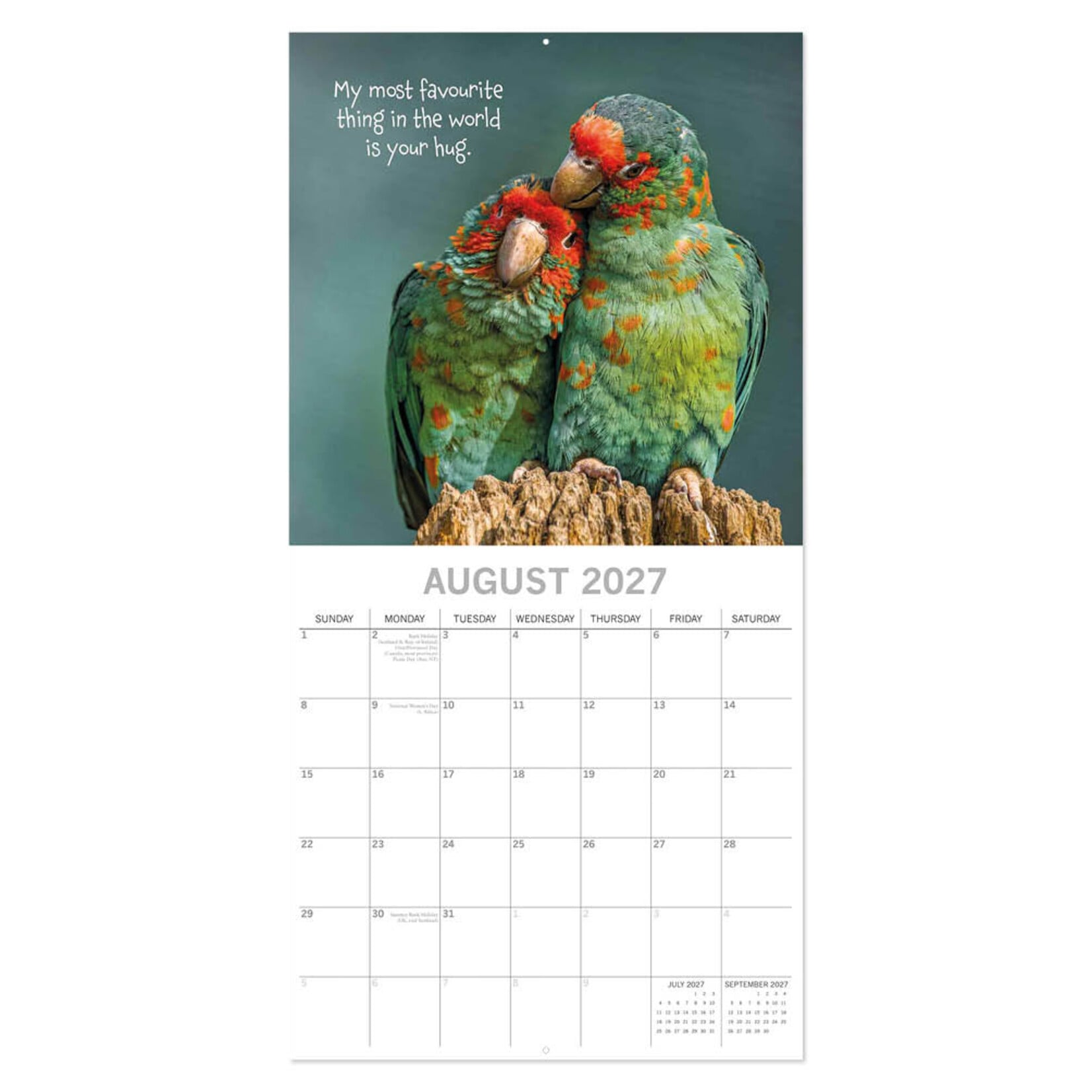 Hugs kalender 2027