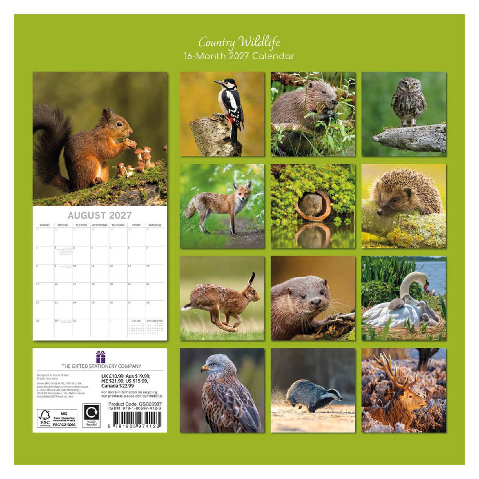 Country Wildlife kalender 2027
