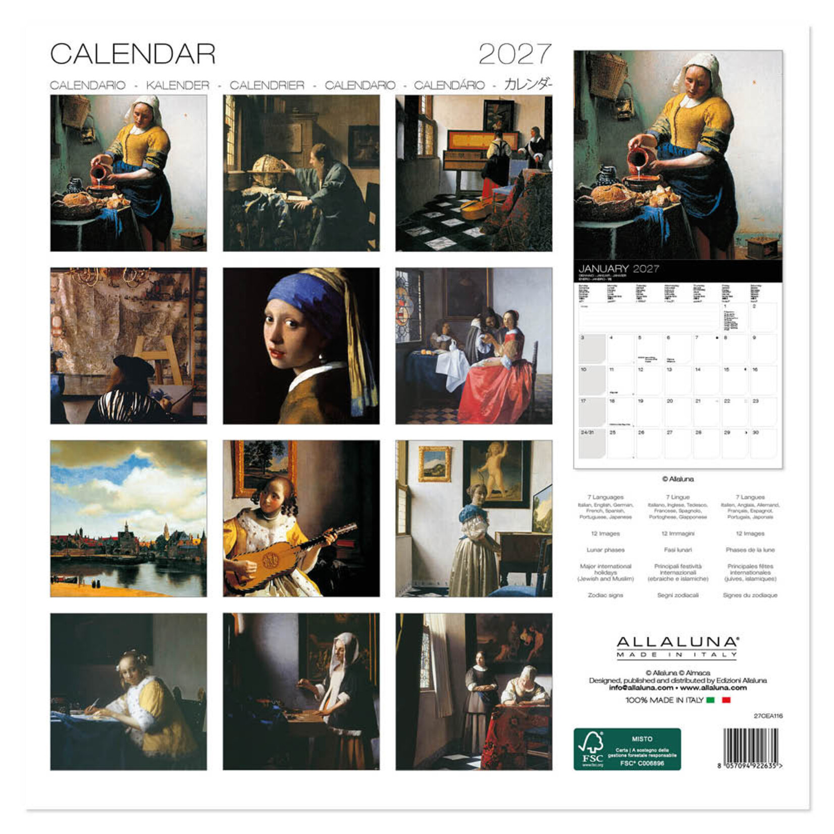 Vermeer kalender 2027