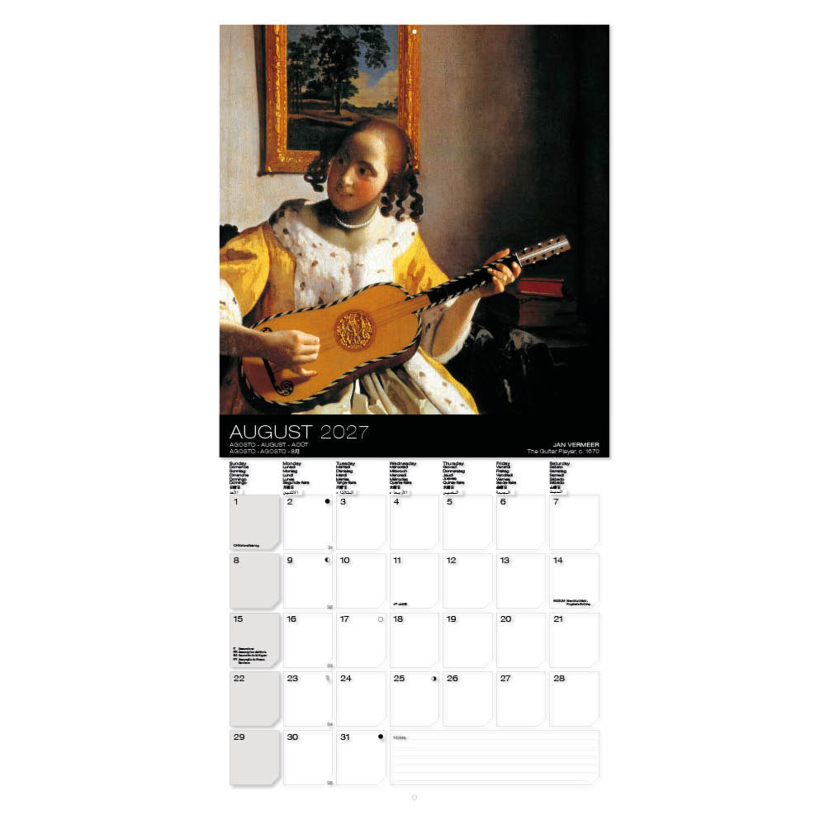 Vermeer kalender 2027