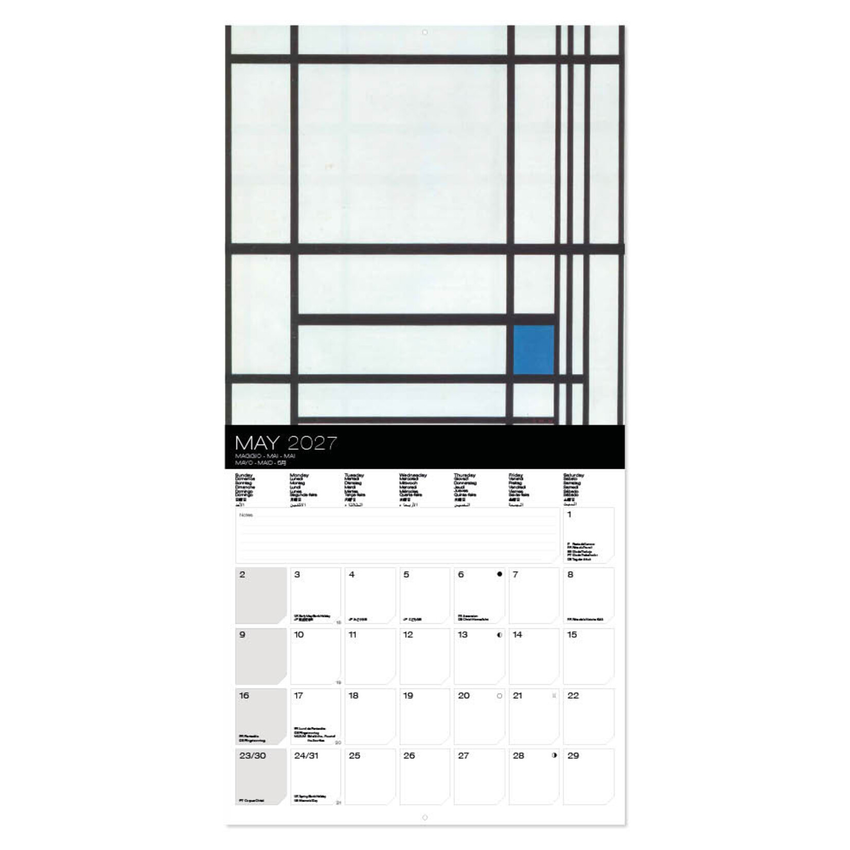 Mondriaan kalender 2027