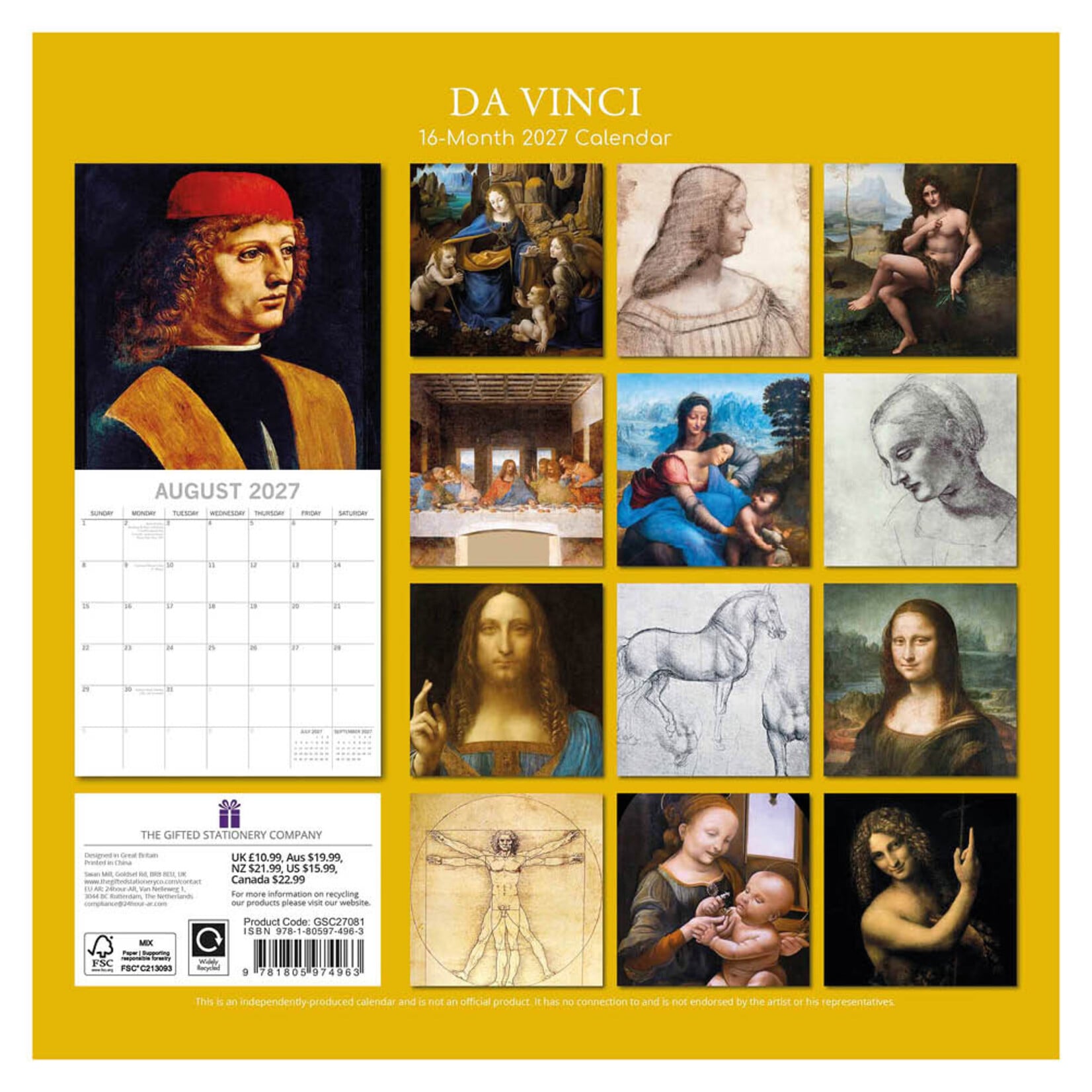 Da Vinci kalender 2027
