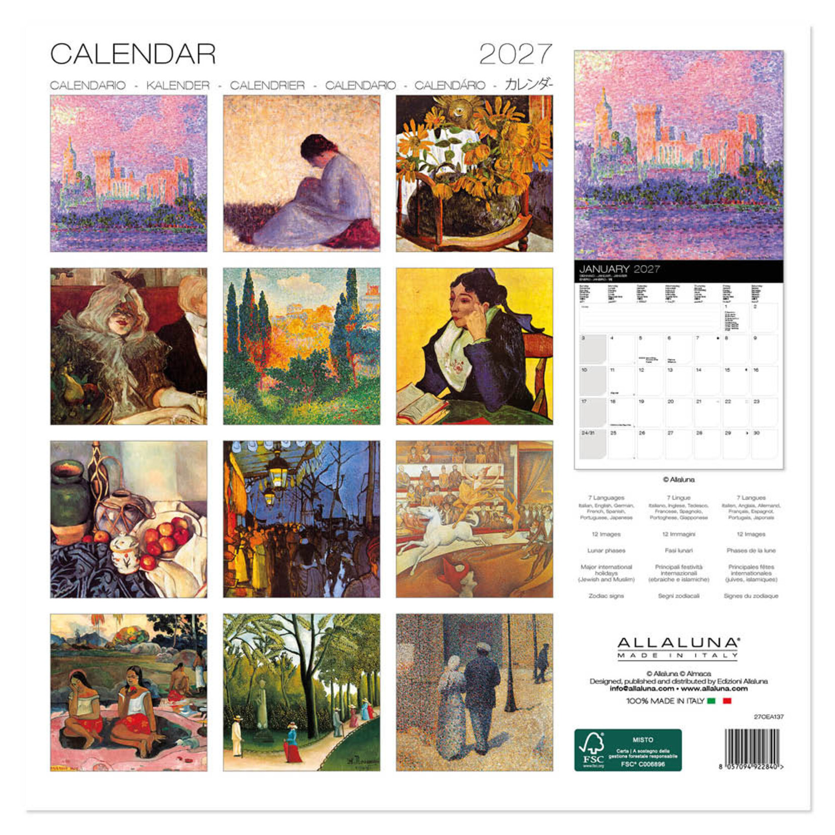 Post Impressionists kalender 2027