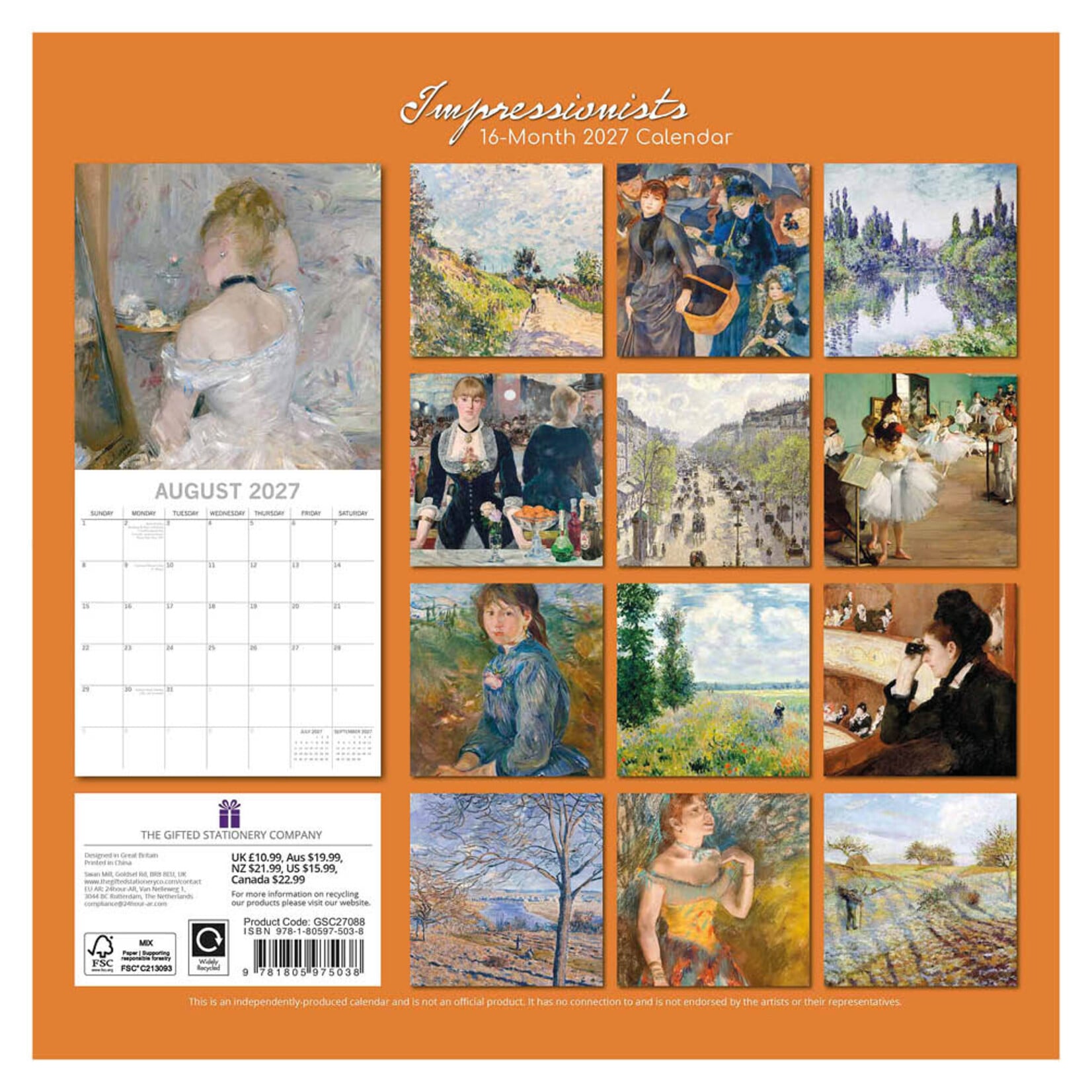 Impressionists kalender 2027