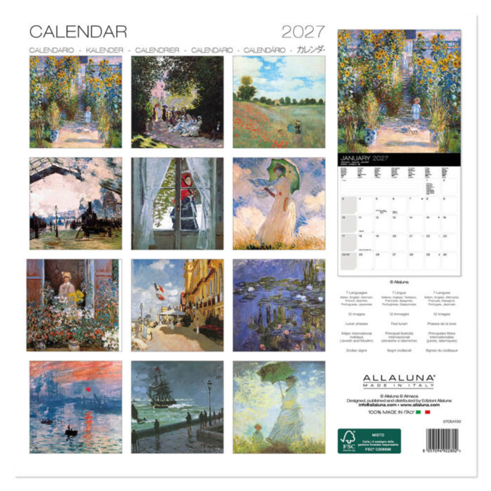 Monet kalender 2027