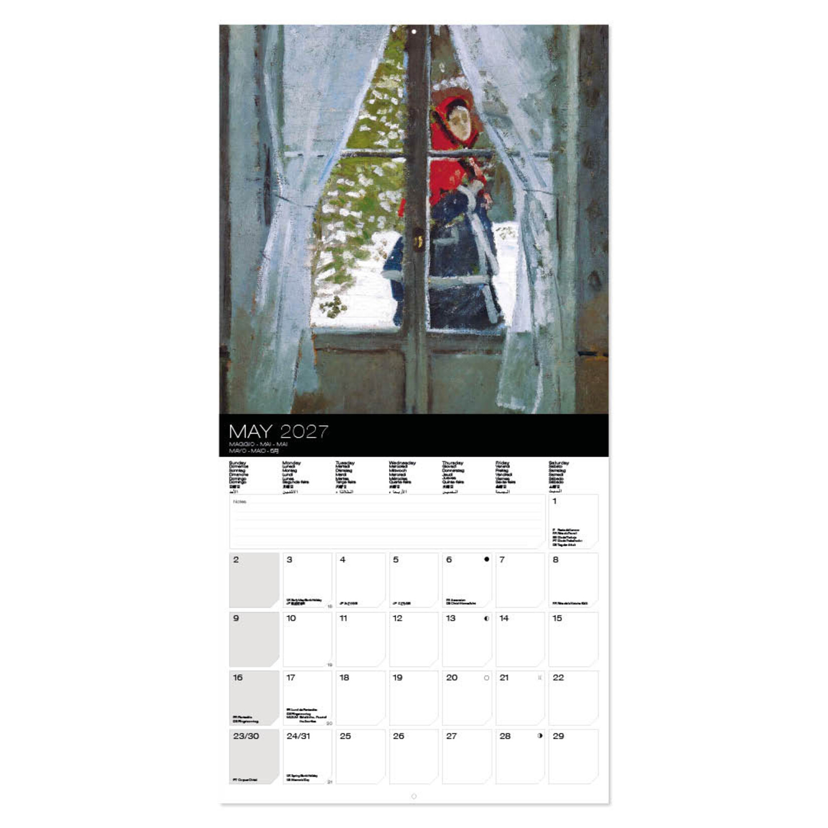 Monet kalender 2027
