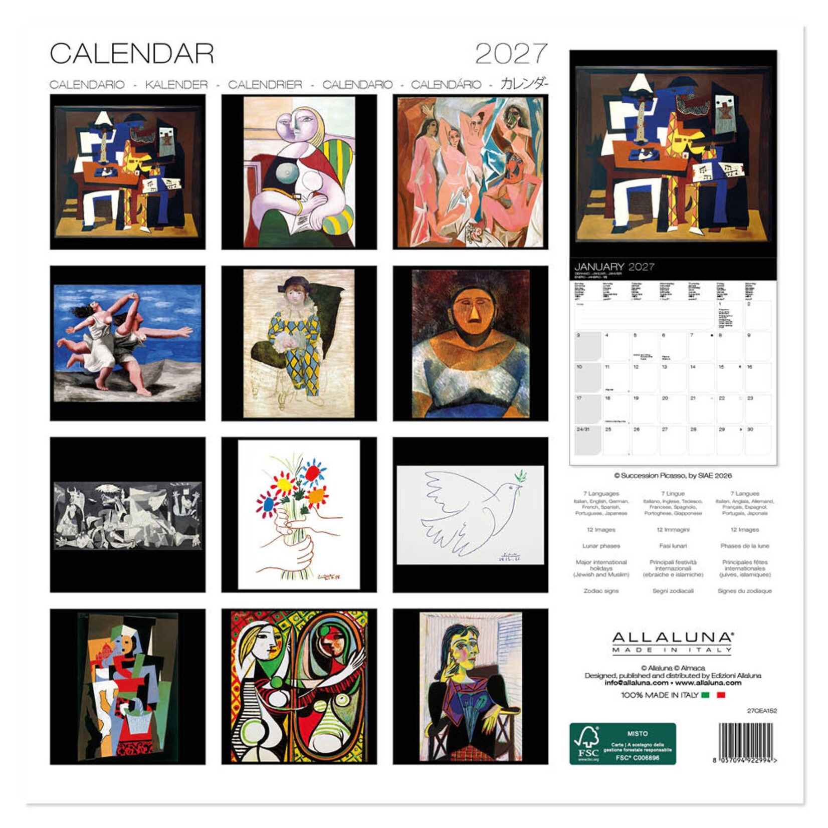 Picasso kalender 2027