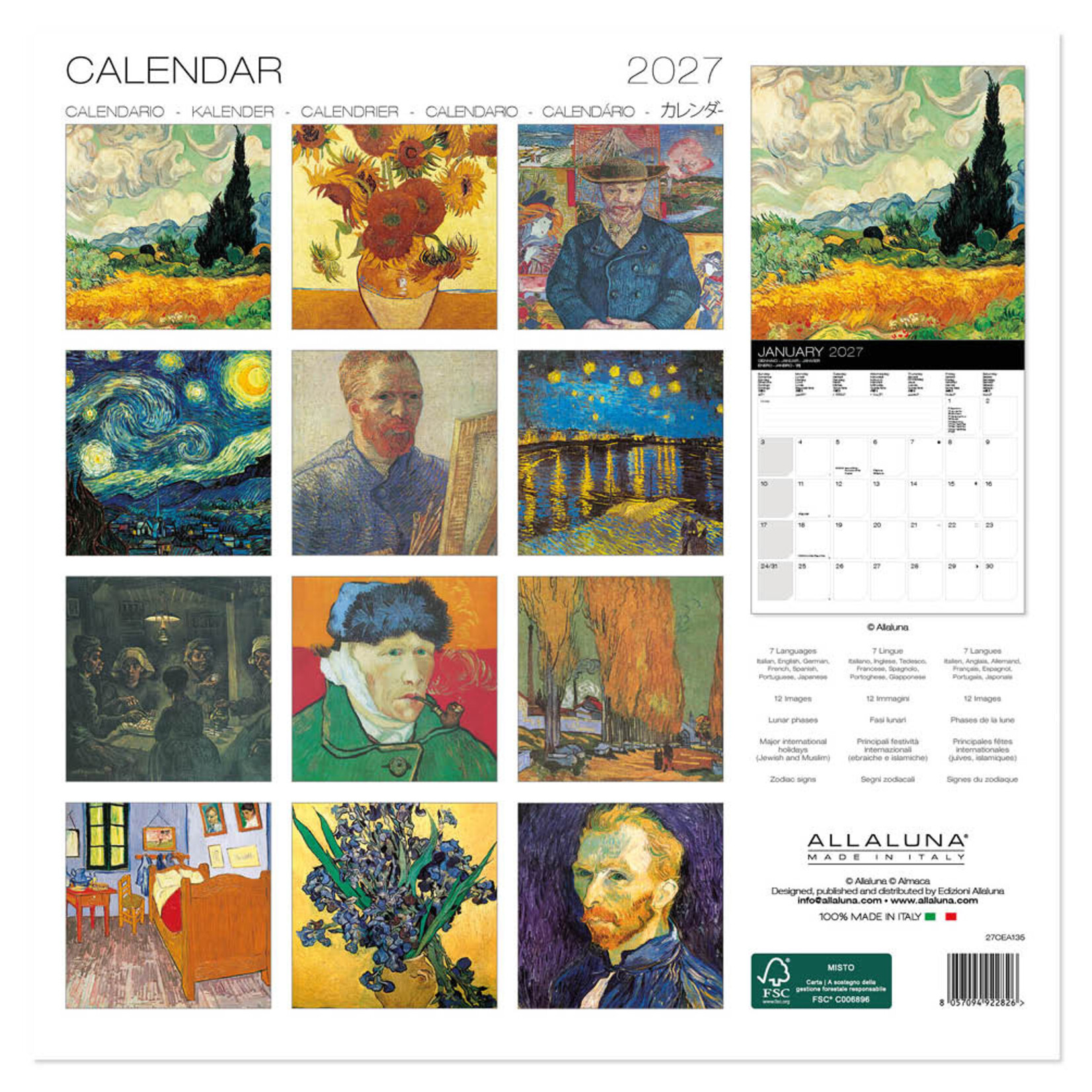 Van Gogh kalender 2027