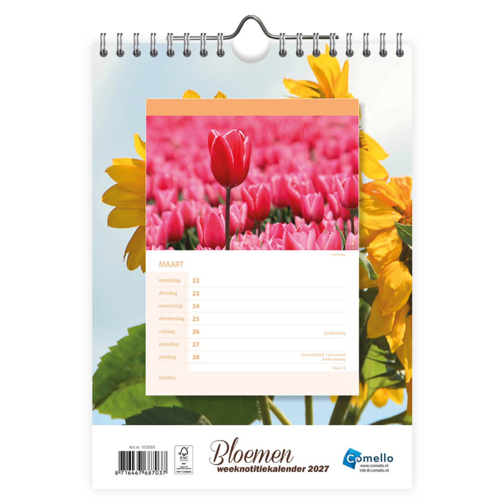 Bloemen WEEKnotitiekalender 2027