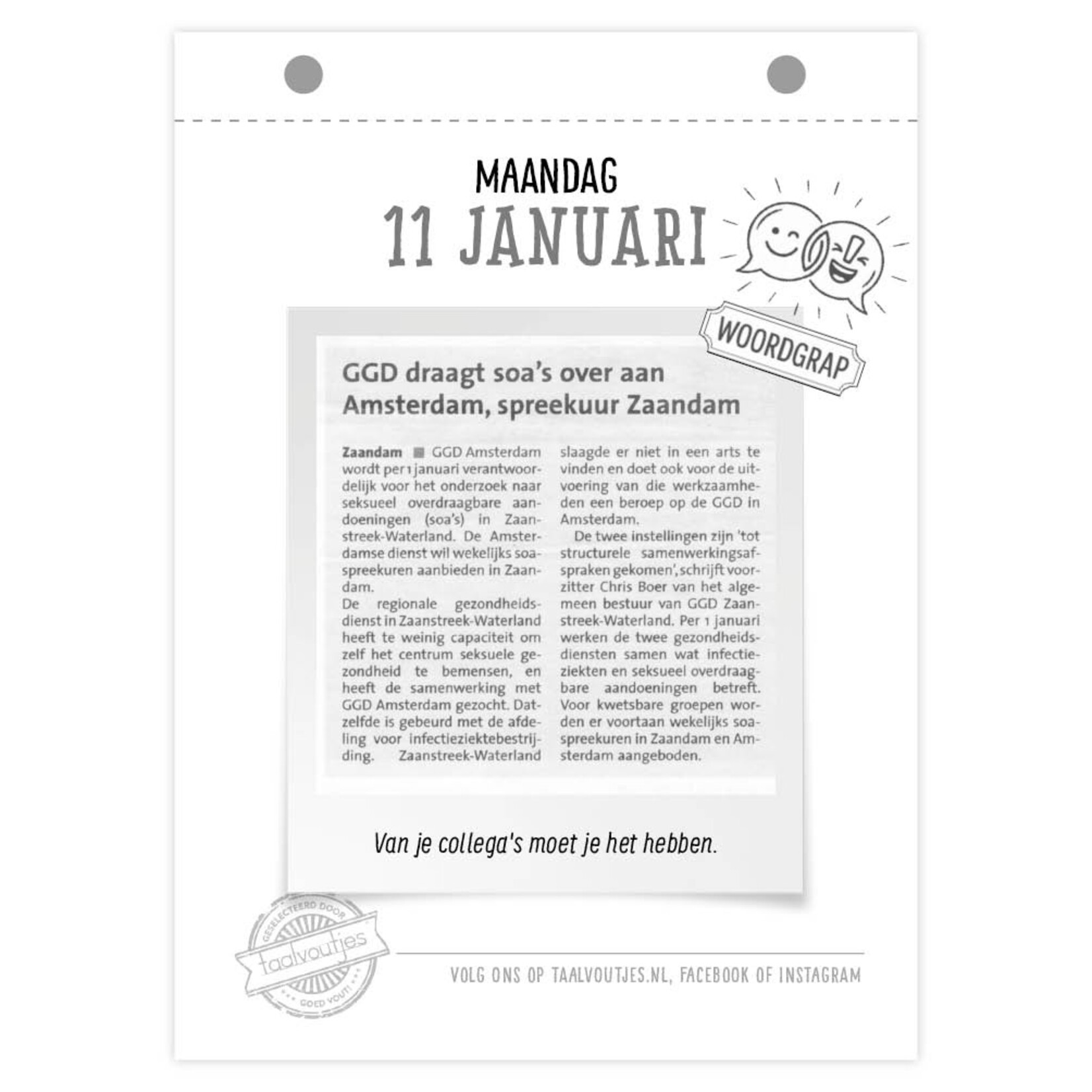 Taalvoutjes  de scheurkalender 2027