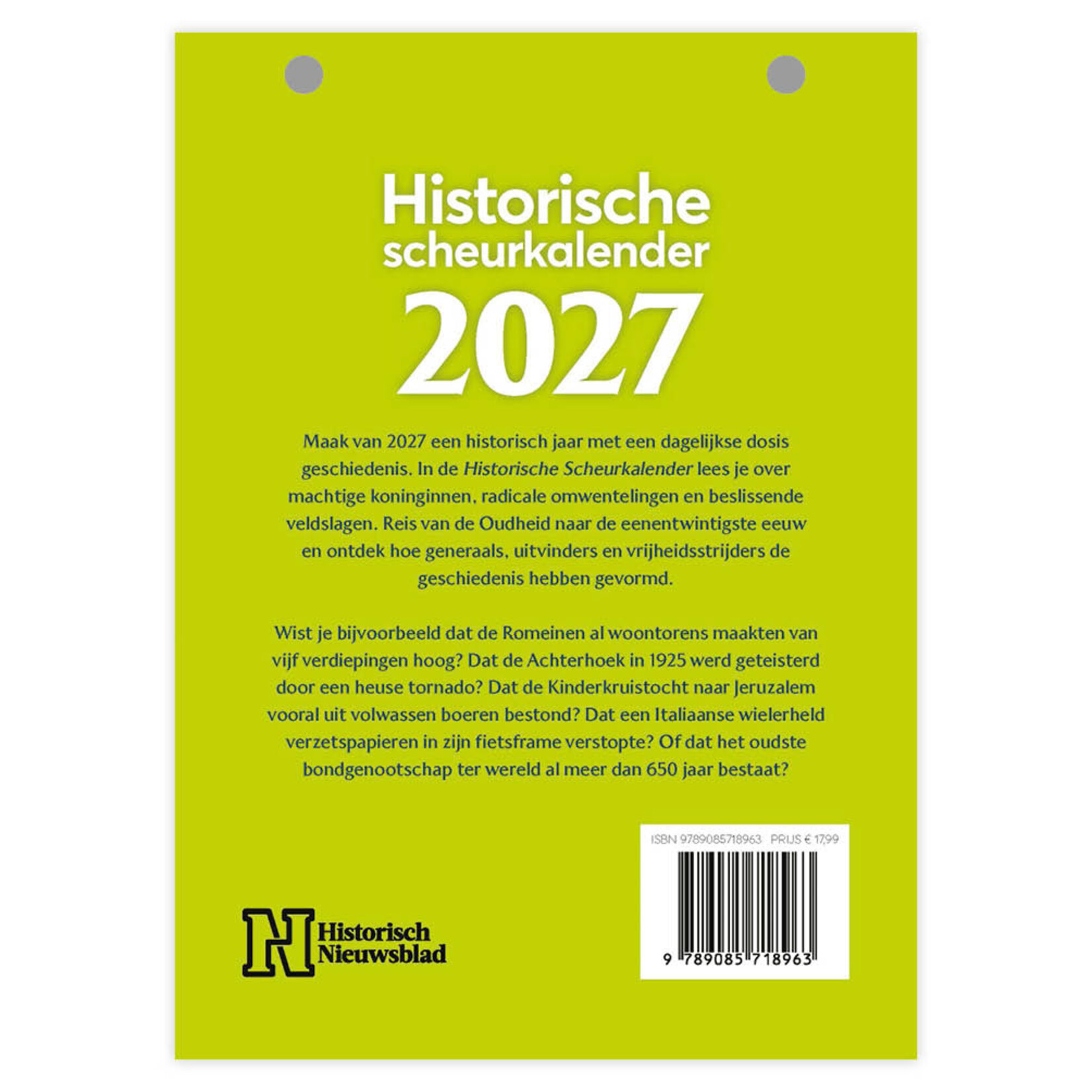 Historische scheurkalender 2027