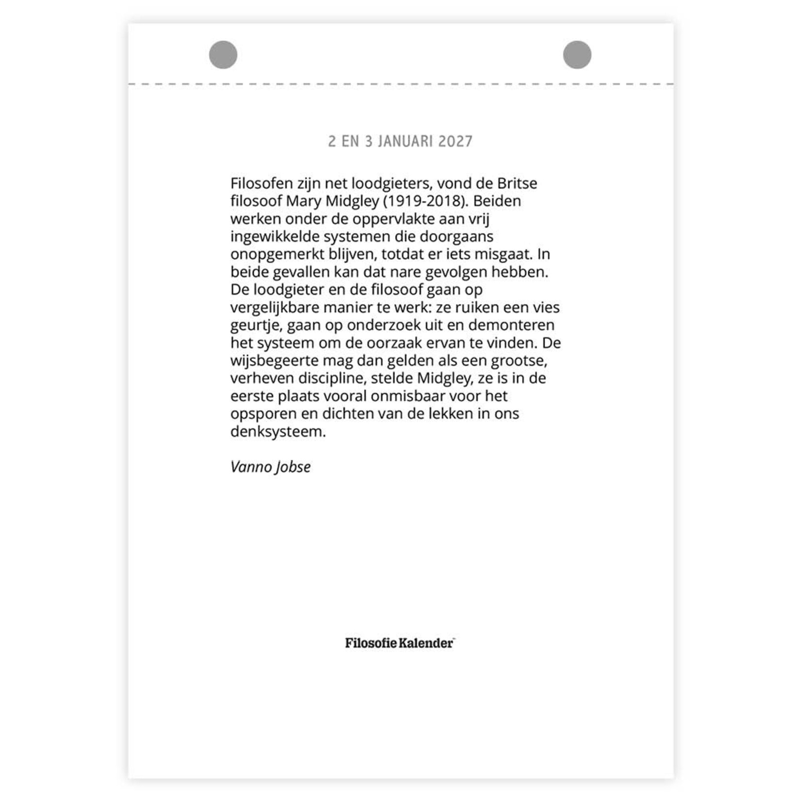 Filosofie scheurkalender 2027