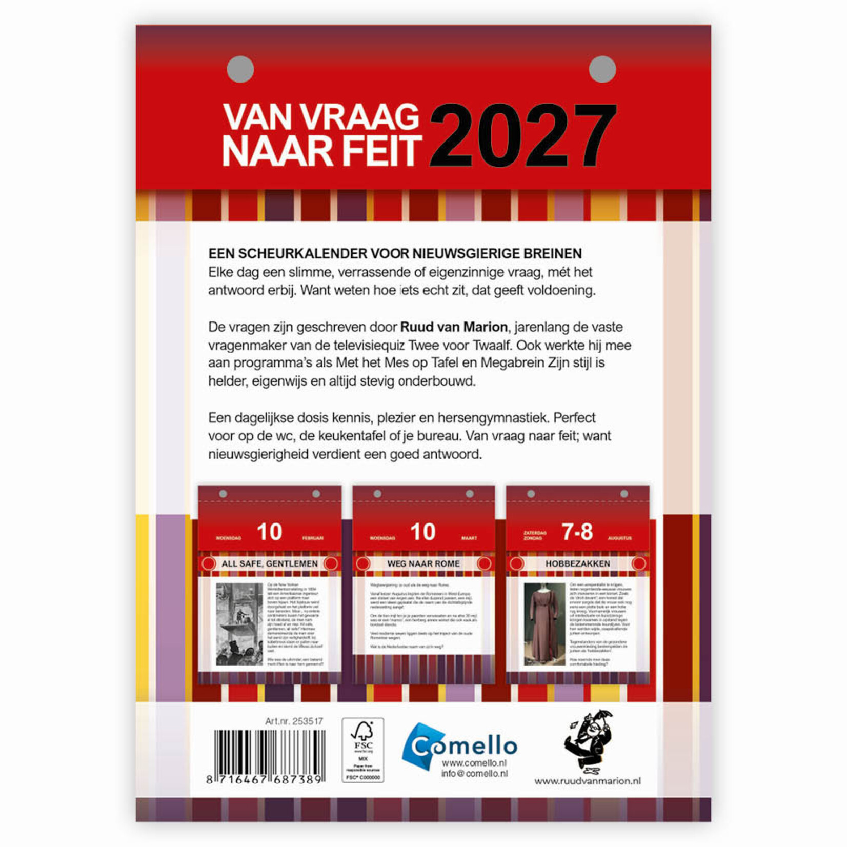 Van Vraag naar Feit scheurkalender 2027