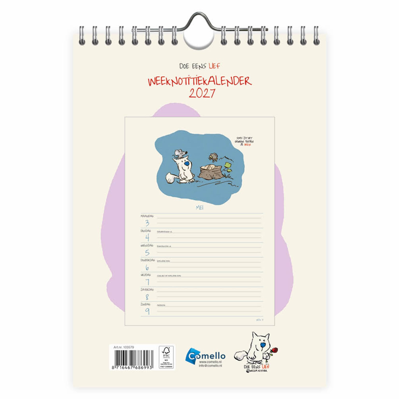 Doe eens lief WEEKnotitiekalender 2027