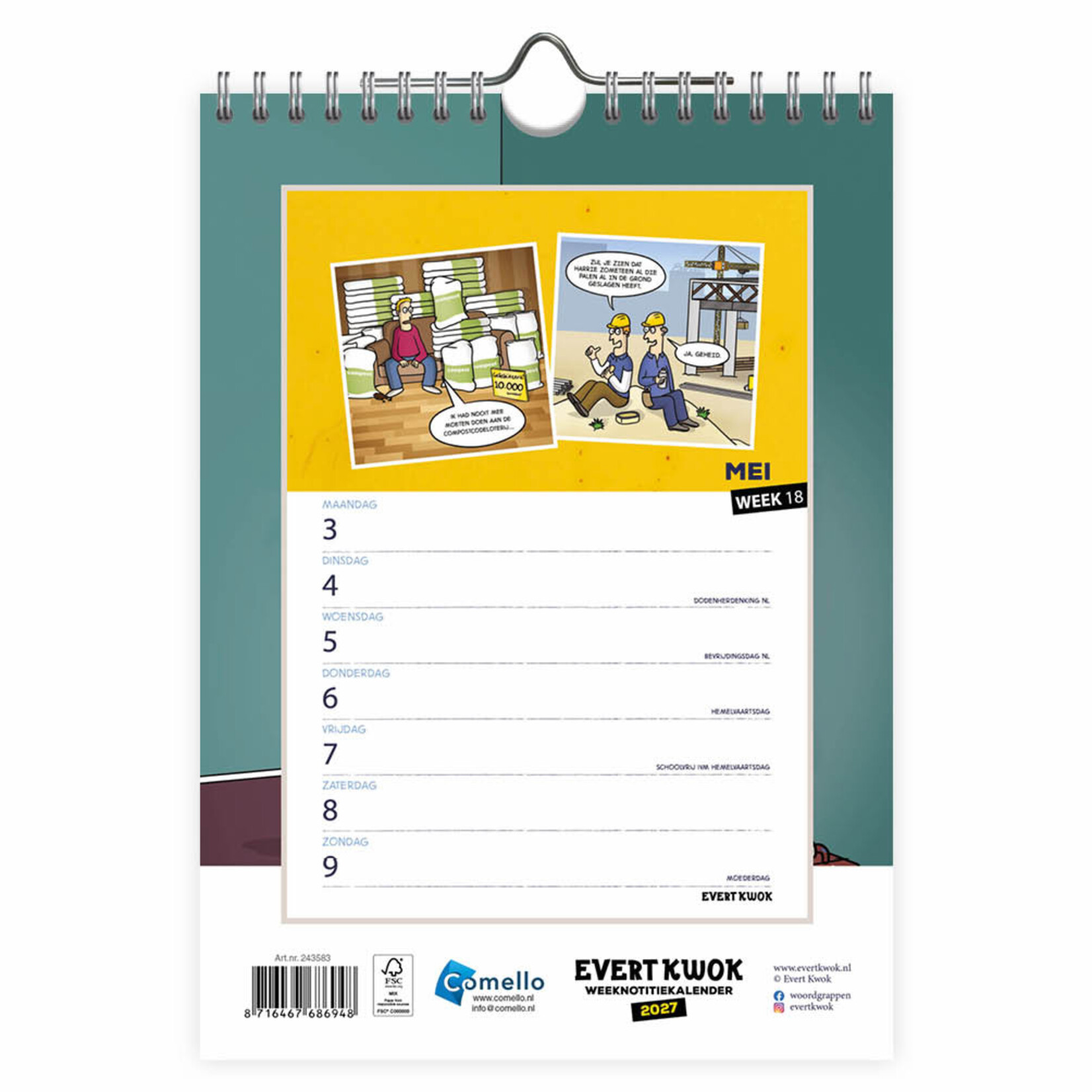 Evert Kwok Weeknotitiekalender Stopverf 2027