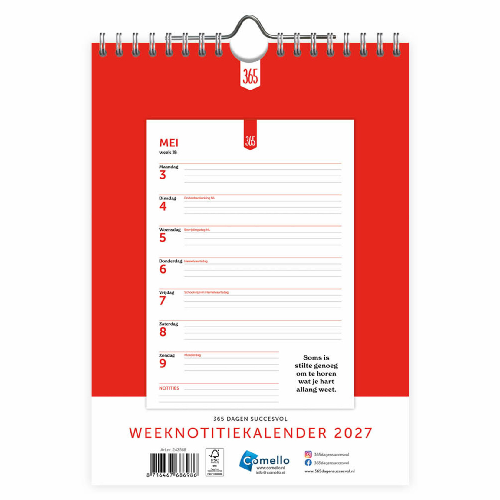 365 Dagen Weeknotitiekalender 2027