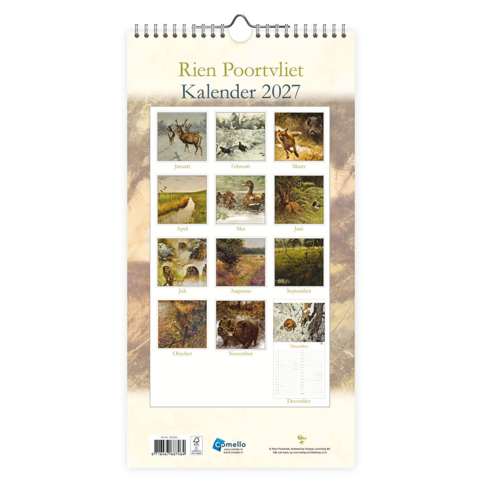 Rien Poortvliet notitiekalender Vos 2027