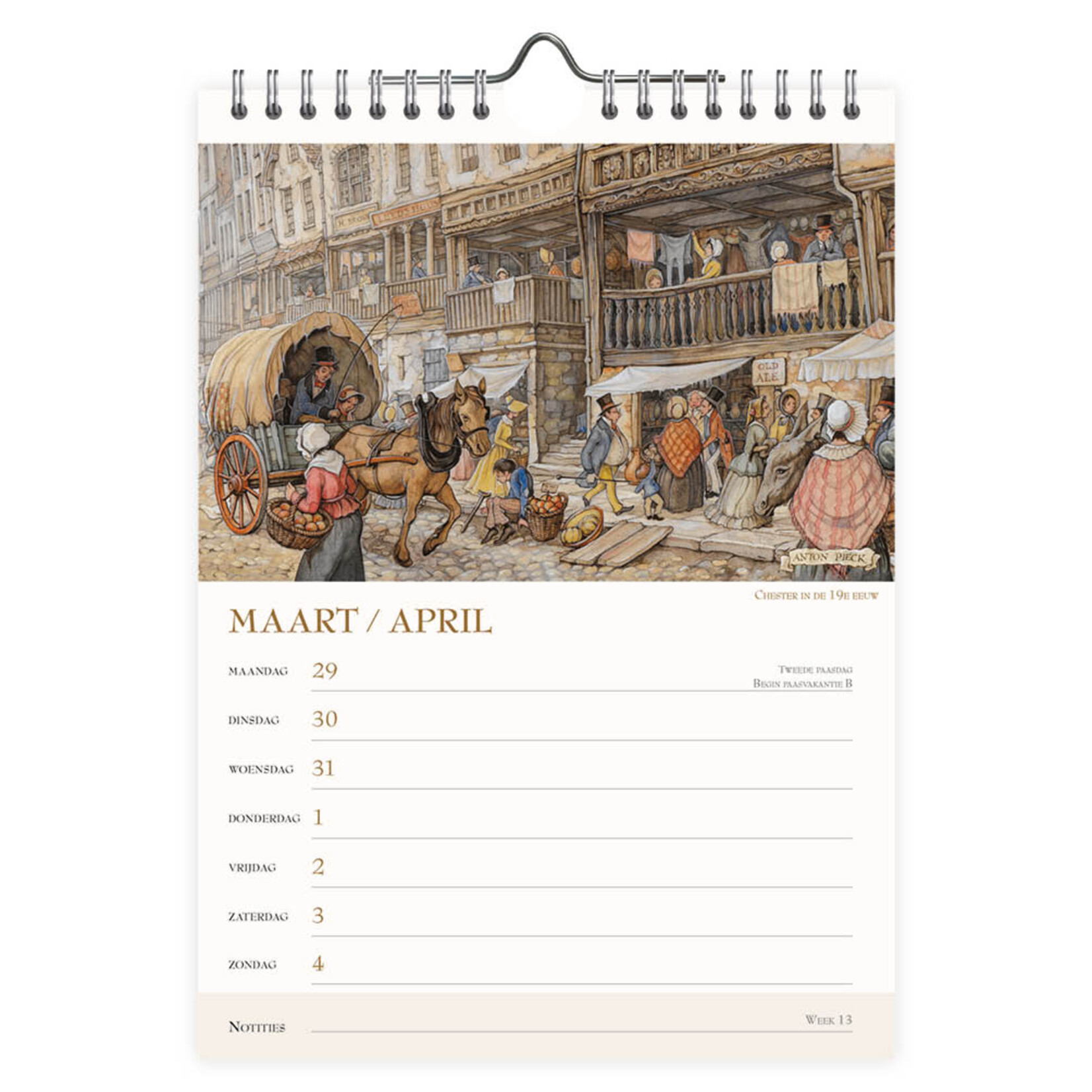 Anton Pieck WEEKnotitiekalender Stadhuis Amsterdam 2027