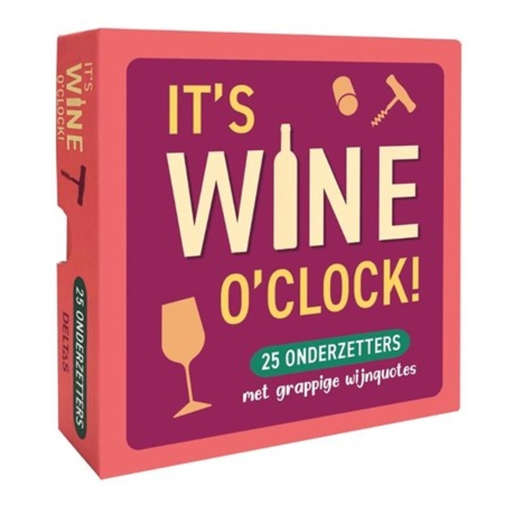 It's WINE o'clock! - 25 onderzetters